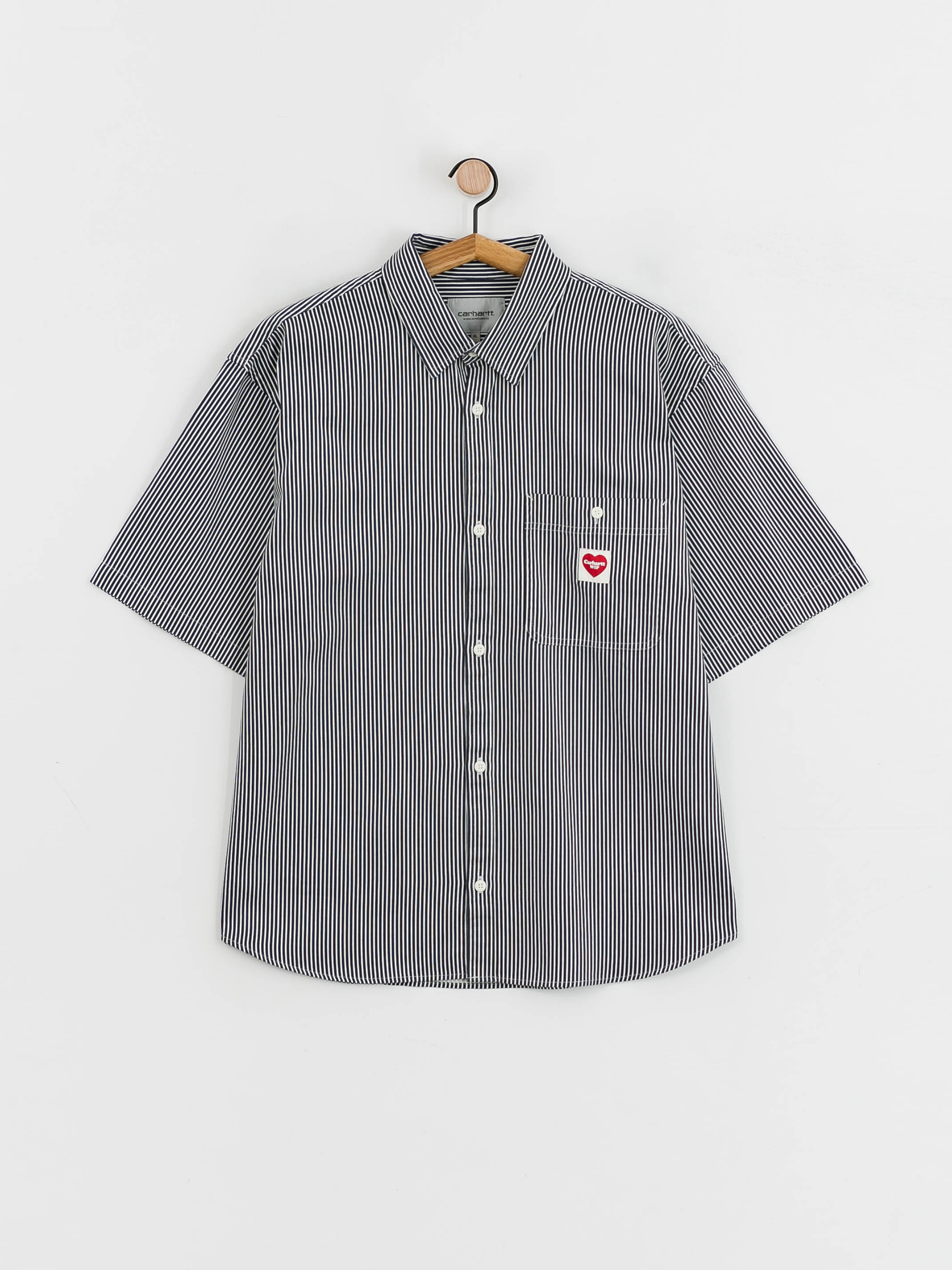 Carhartt WIP Terrell Shirt (terrell stripe dark navy/wax)