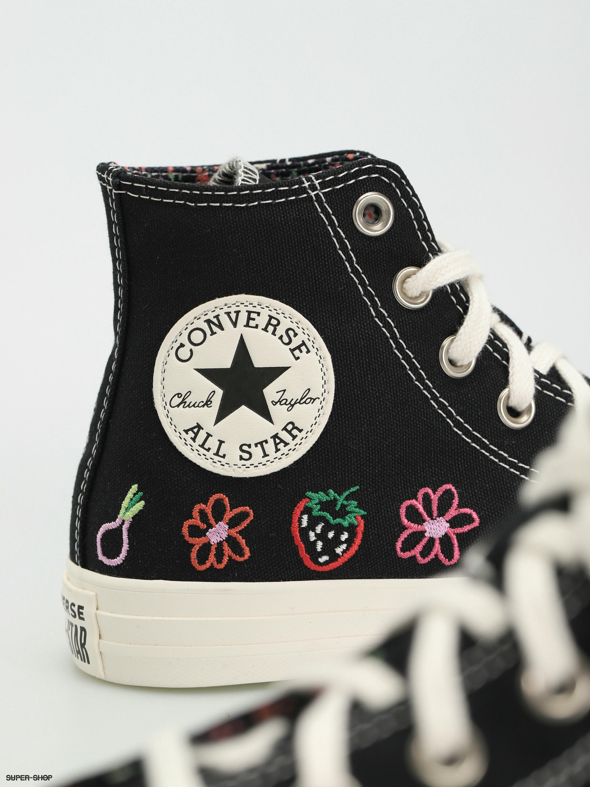 Converse best sale noir fleur