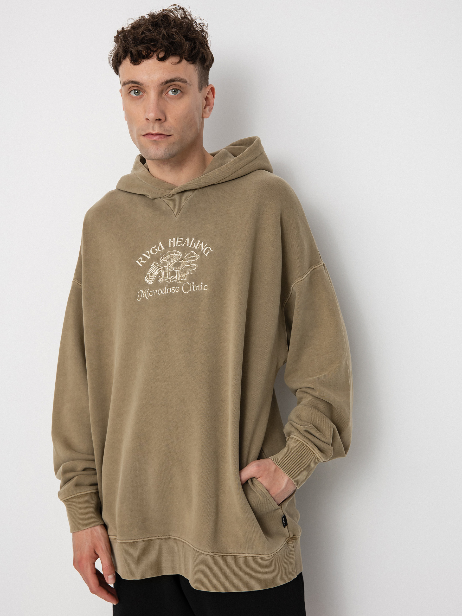 RVCA z kapturem Rvca Healing Sweatshirt (tobacco)