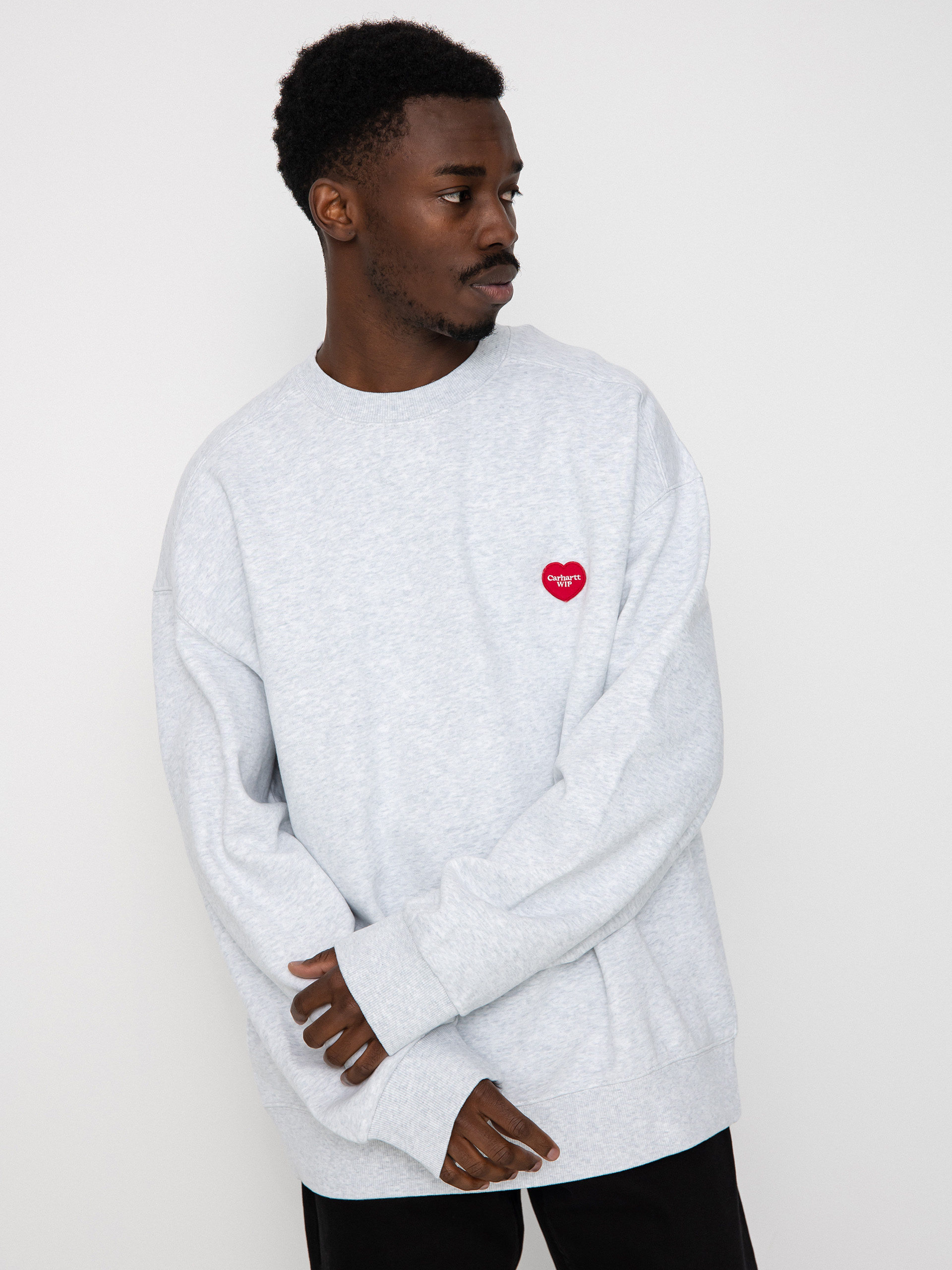Carhartt WIP Heart Patch Sweatshirt - grey (ash heather)