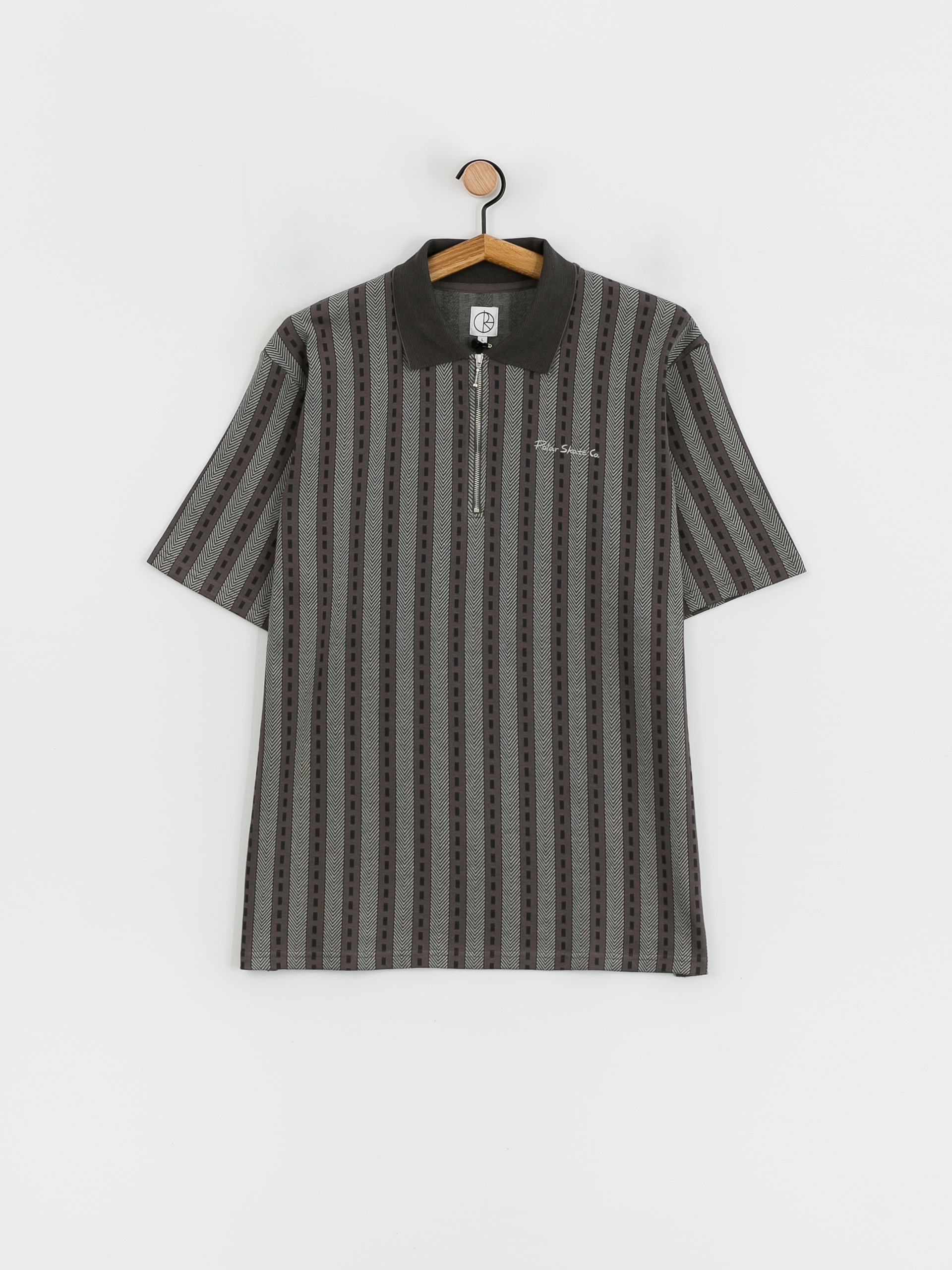 Polar Skate Road Zip Polo t-shirt (graphite)