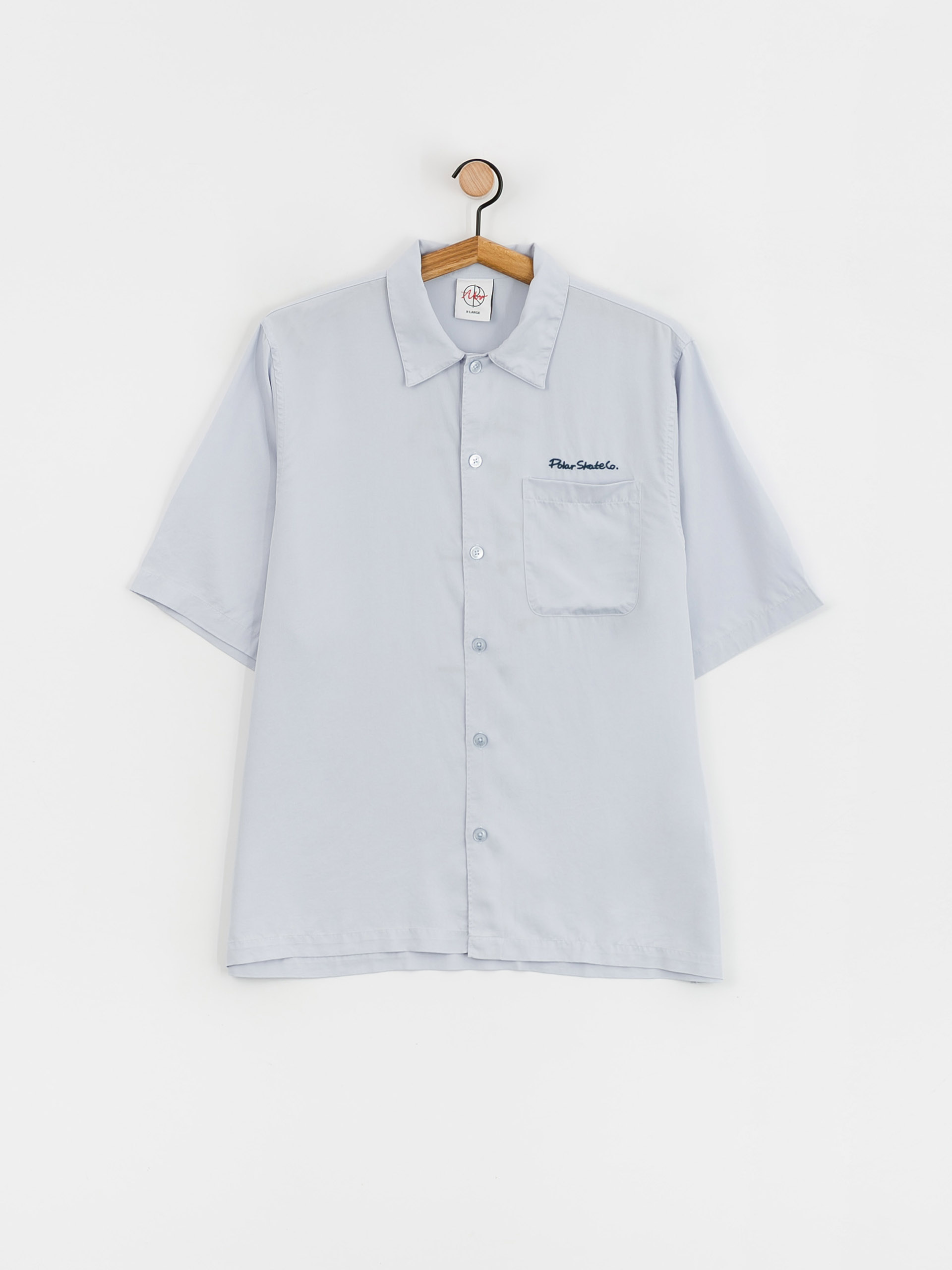 Polar Skate Dual Personality Bowling Shirt (light blue/navy)