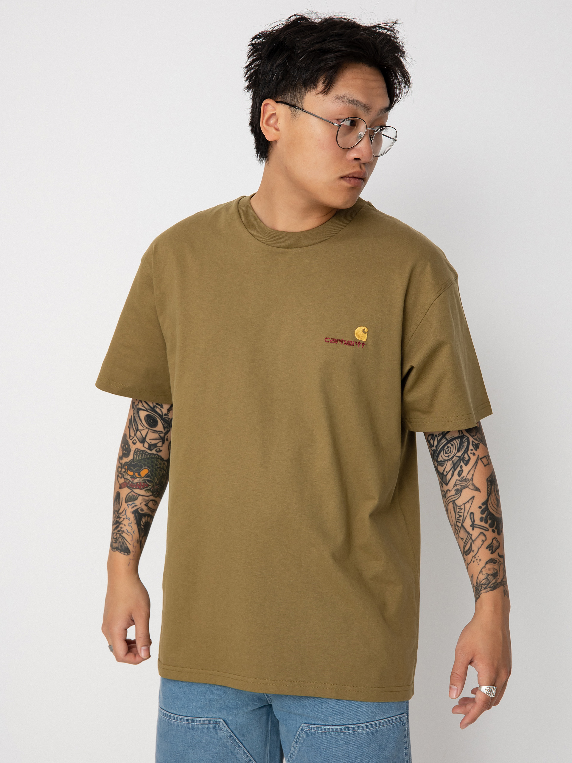 Carhartt WIP American Script T-shirt (larch)