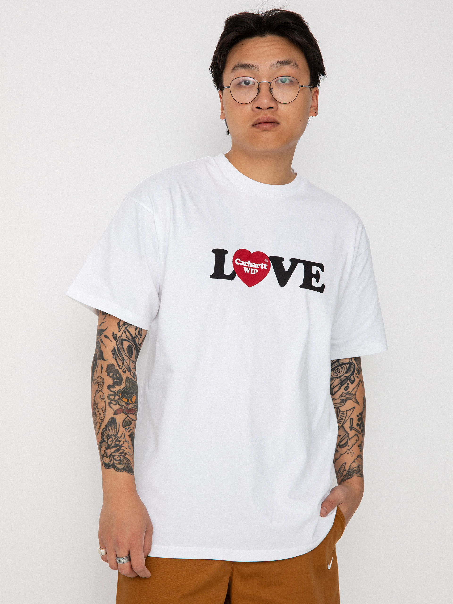Carhartt WIP LOVE Tシャツ 半袖 ロゴ White Black 送料込み Carhartt WIP LOVE Tシャツ 半袖 ロゴ White Black 送料込み