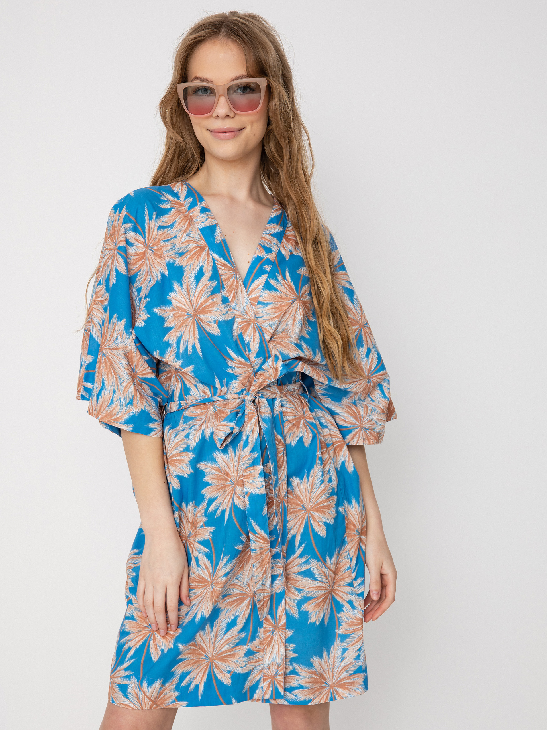 Roxy Sunny Moments Kleid Wmn (azure blue palm island)