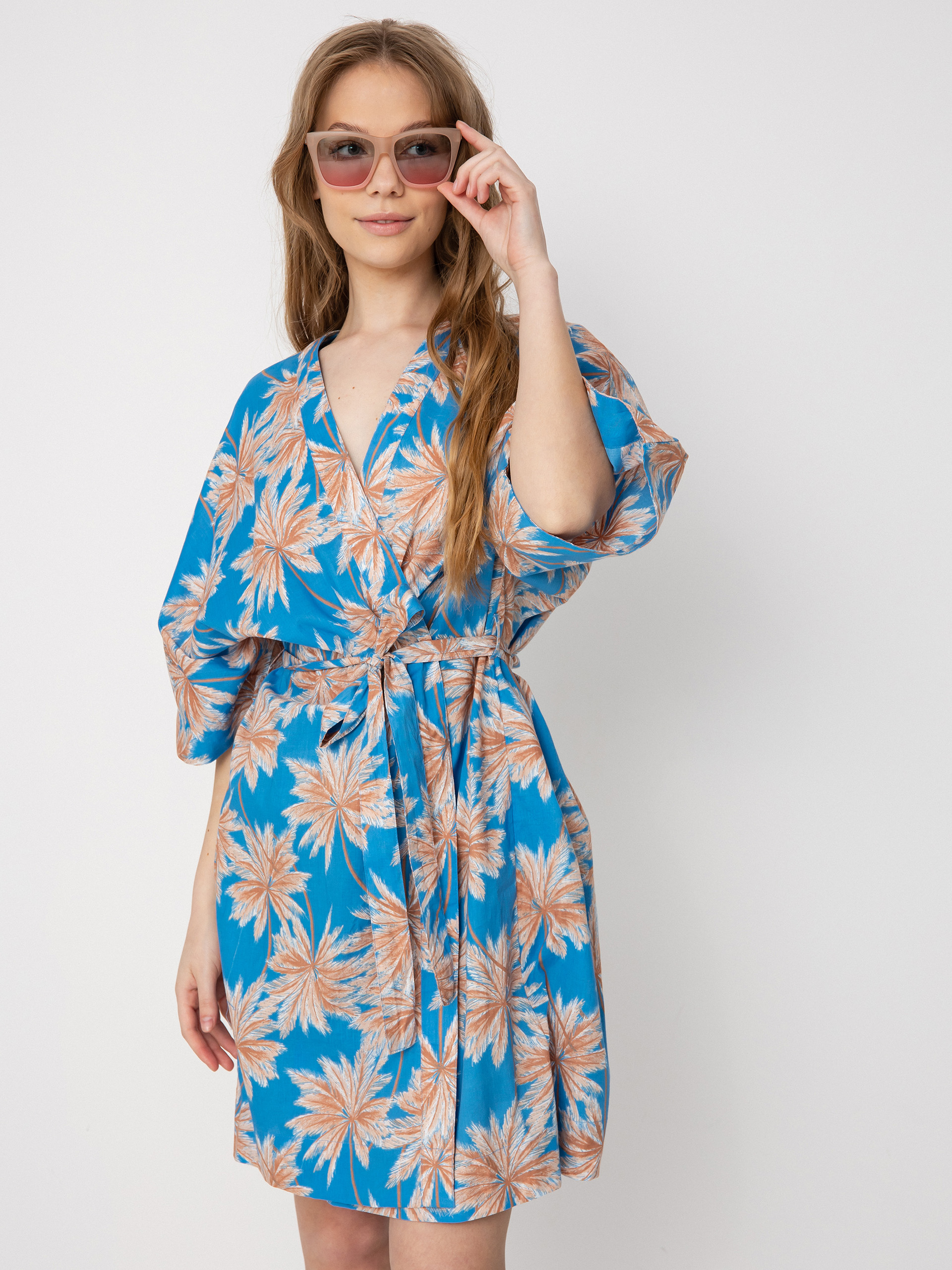 Roxy Sunny Moments Kleid Wmn (azure blue palm island)