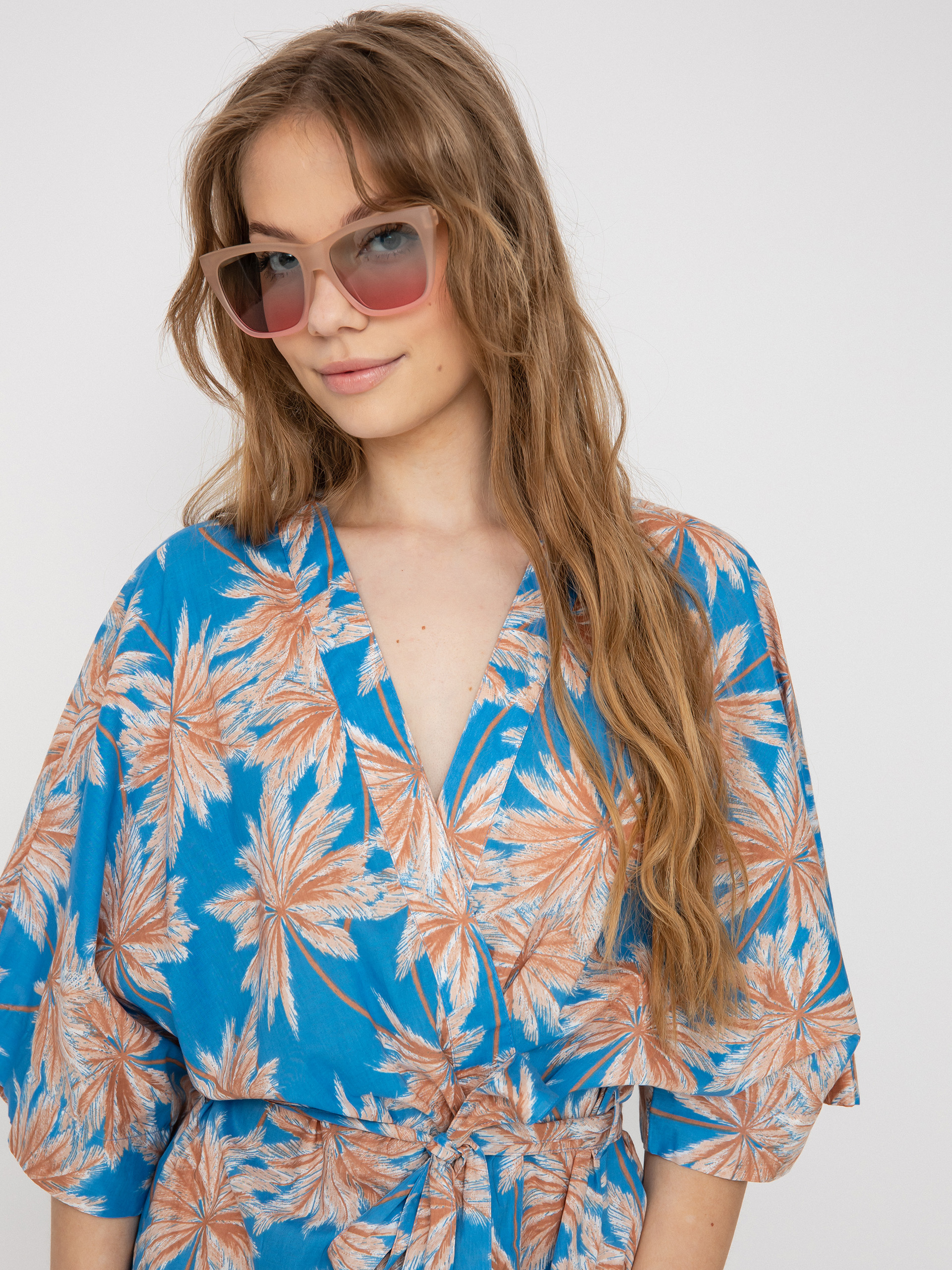 Roxy Sunny Moments Dress Wmn (azure blue palm island)