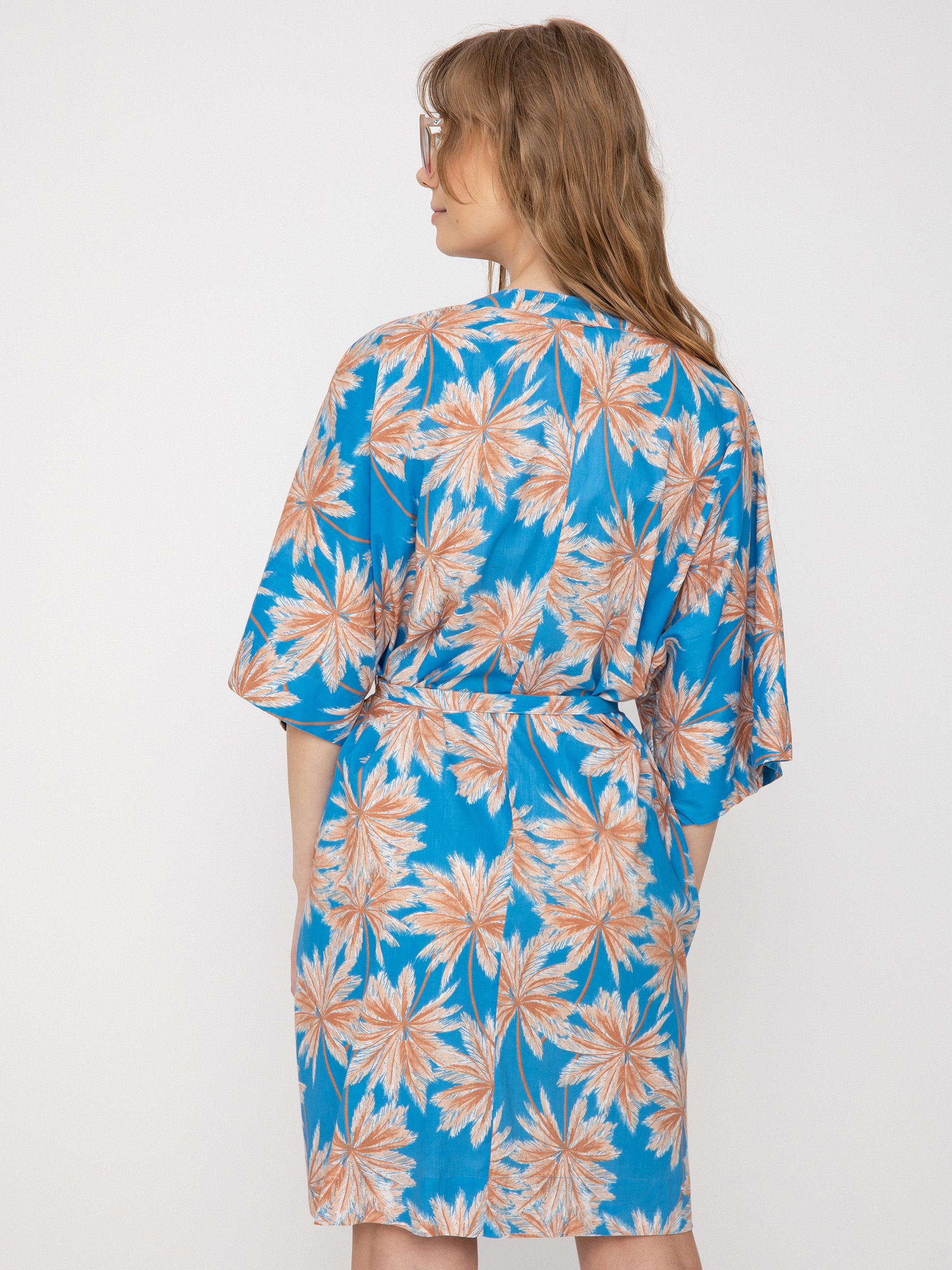 Roxy Sunny Moments Dress Wmn (azure blue palm island)
