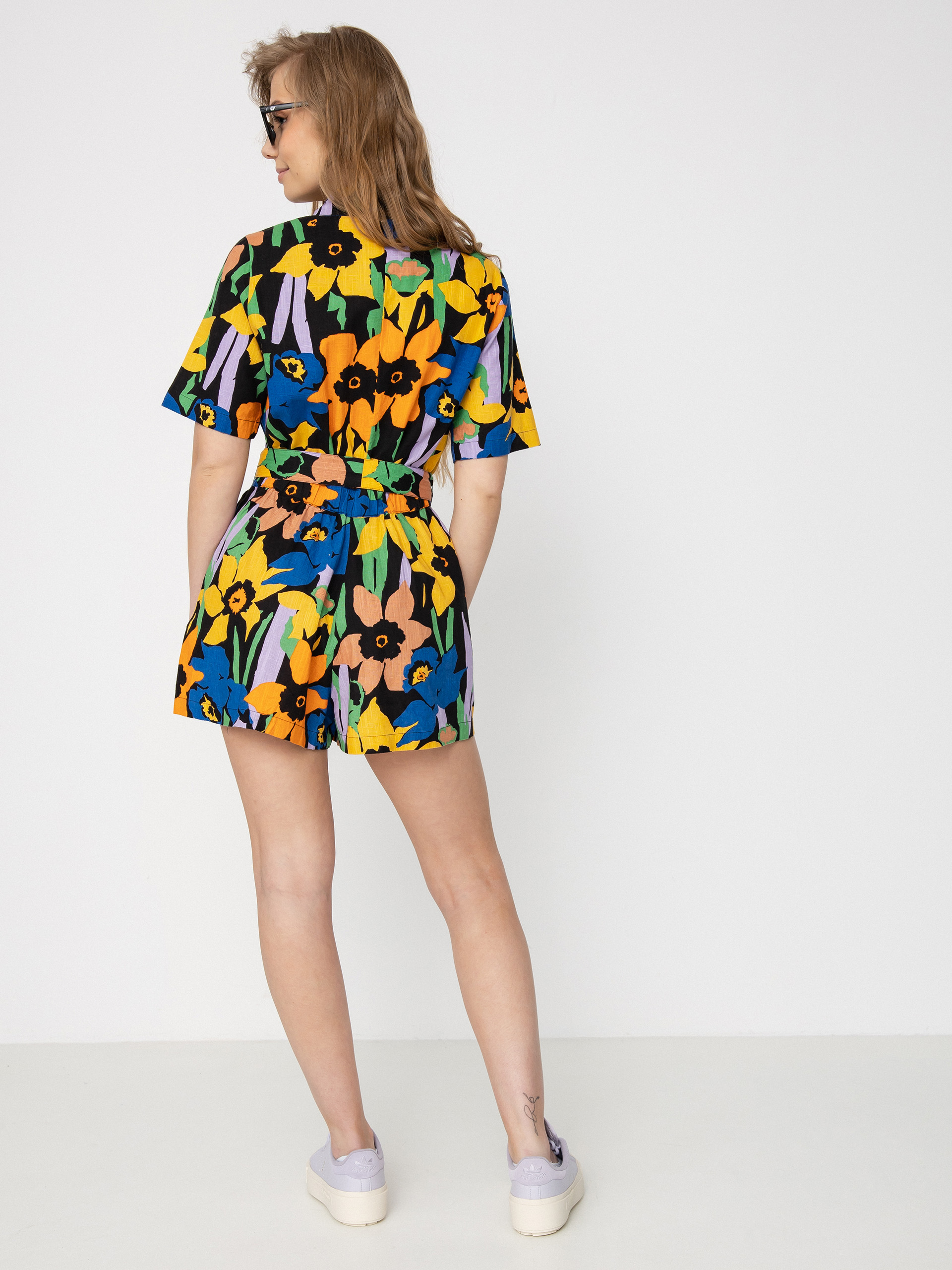 Womens Roxy Real Yesterday Overall (anthracite flower jammin)