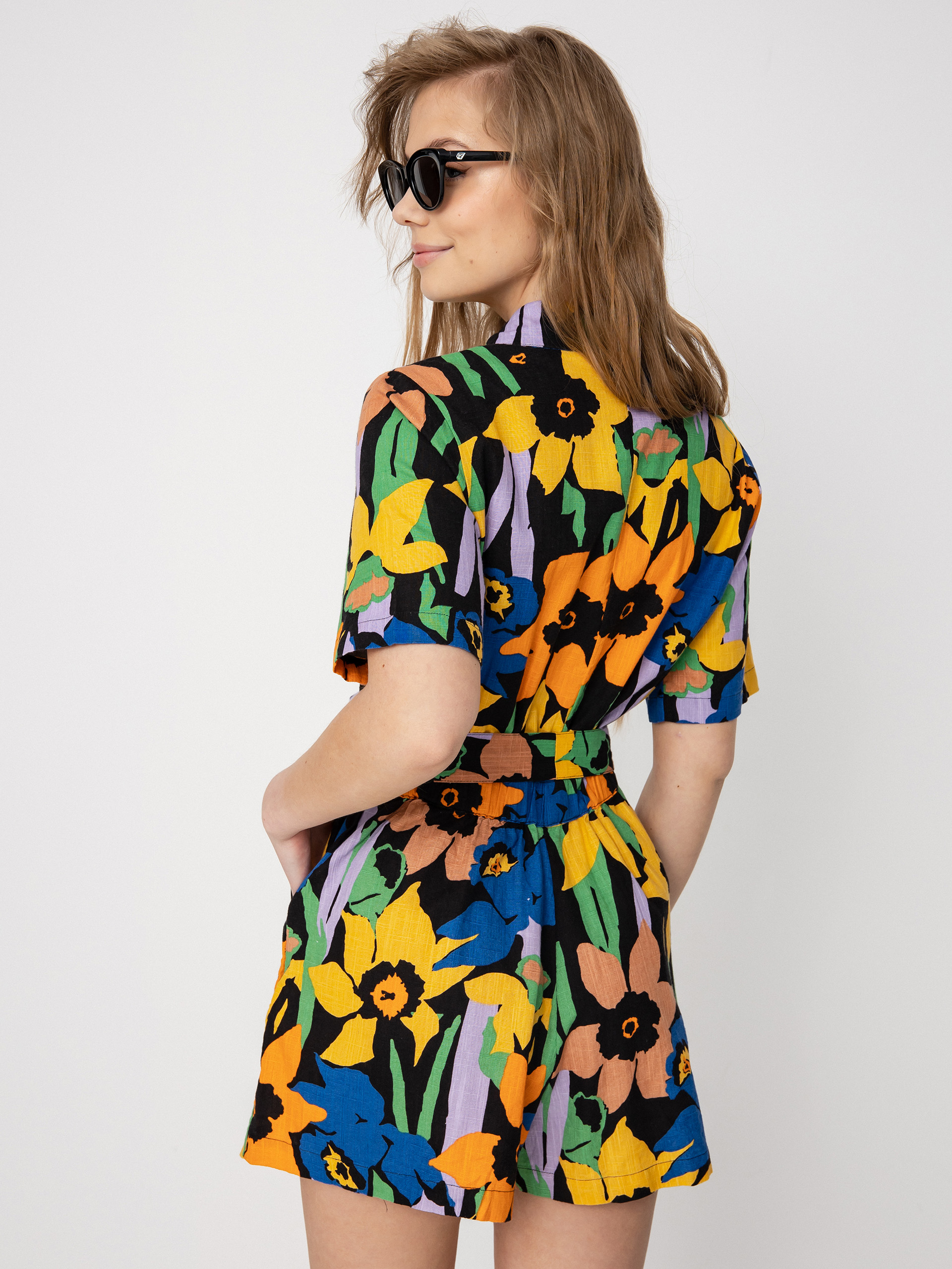 Womens Roxy Real Yesterday Overall (anthracite flower jammin)