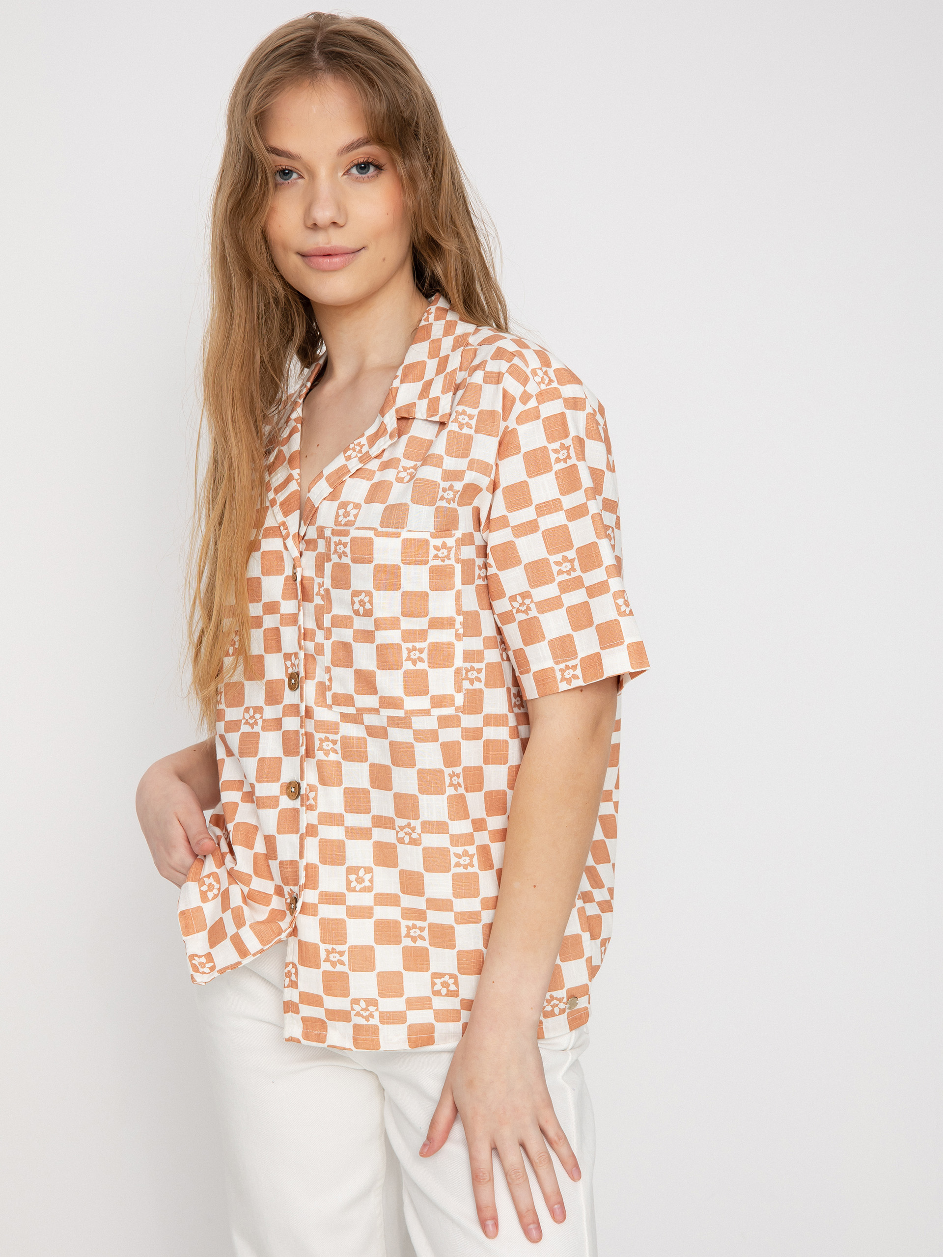 Roxy Aloha Sunset Check Hemd Wmn (snow white sol power)