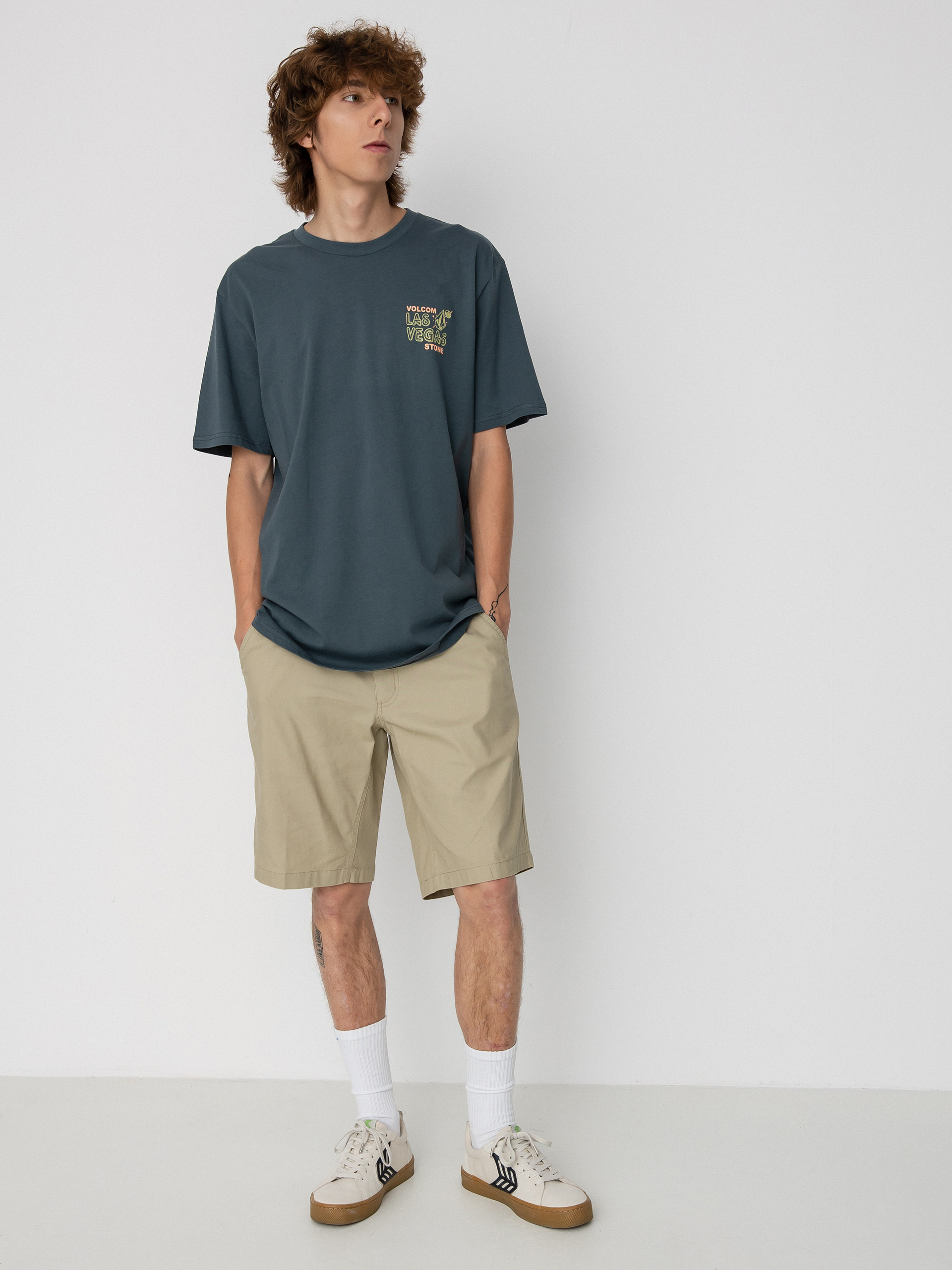 Volcom Vegas Happening Name Drop T-Shirt (dark slate)