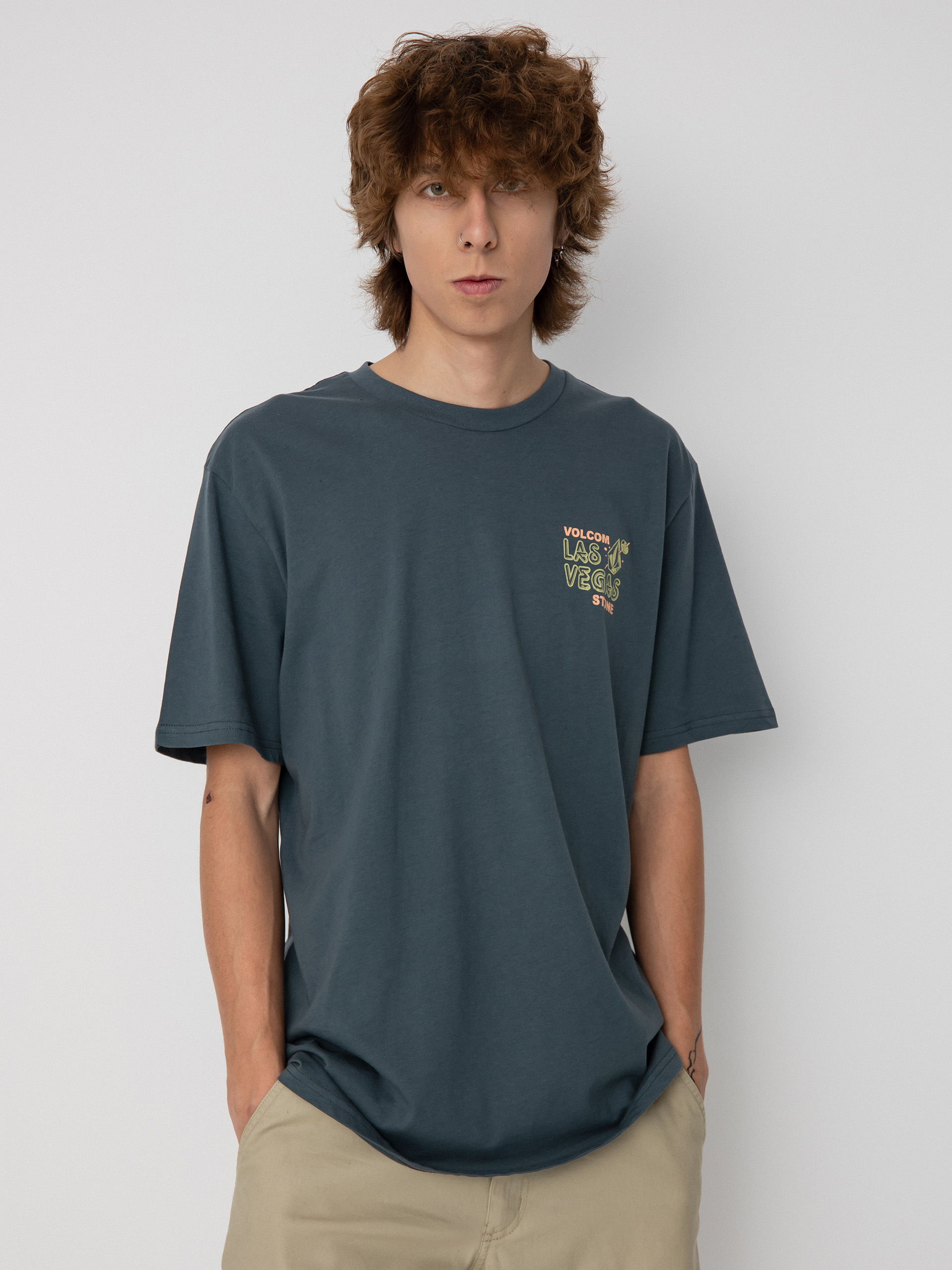 Volcom Vegas Happening Name Drop T-Shirt (dark slate)