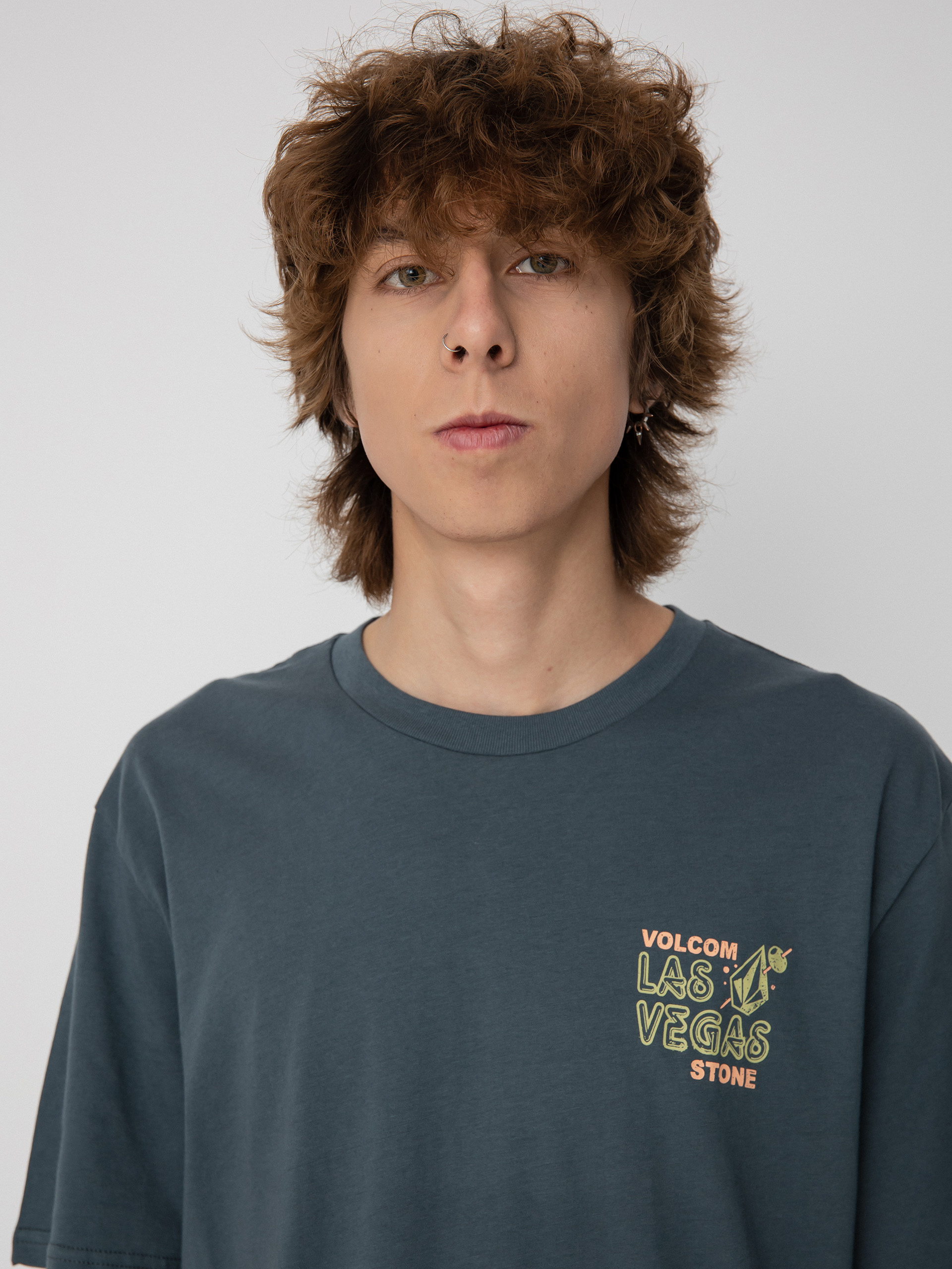 Volcom Vegas Happening Name Drop T-Shirt (dark slate)