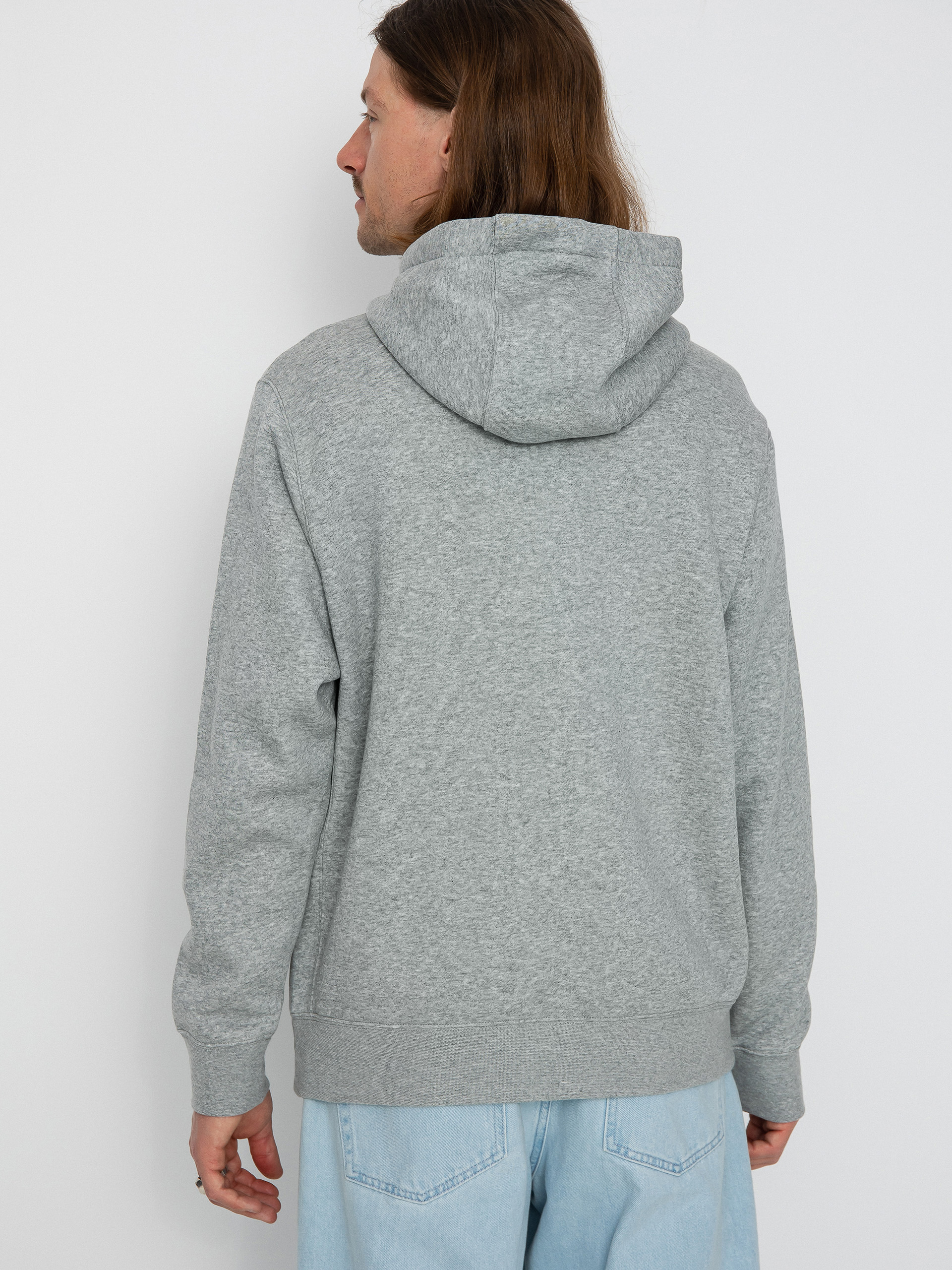 Nike Club Hoodie Po Bb HD Hoodie (dk grey heather/matte silver/white)