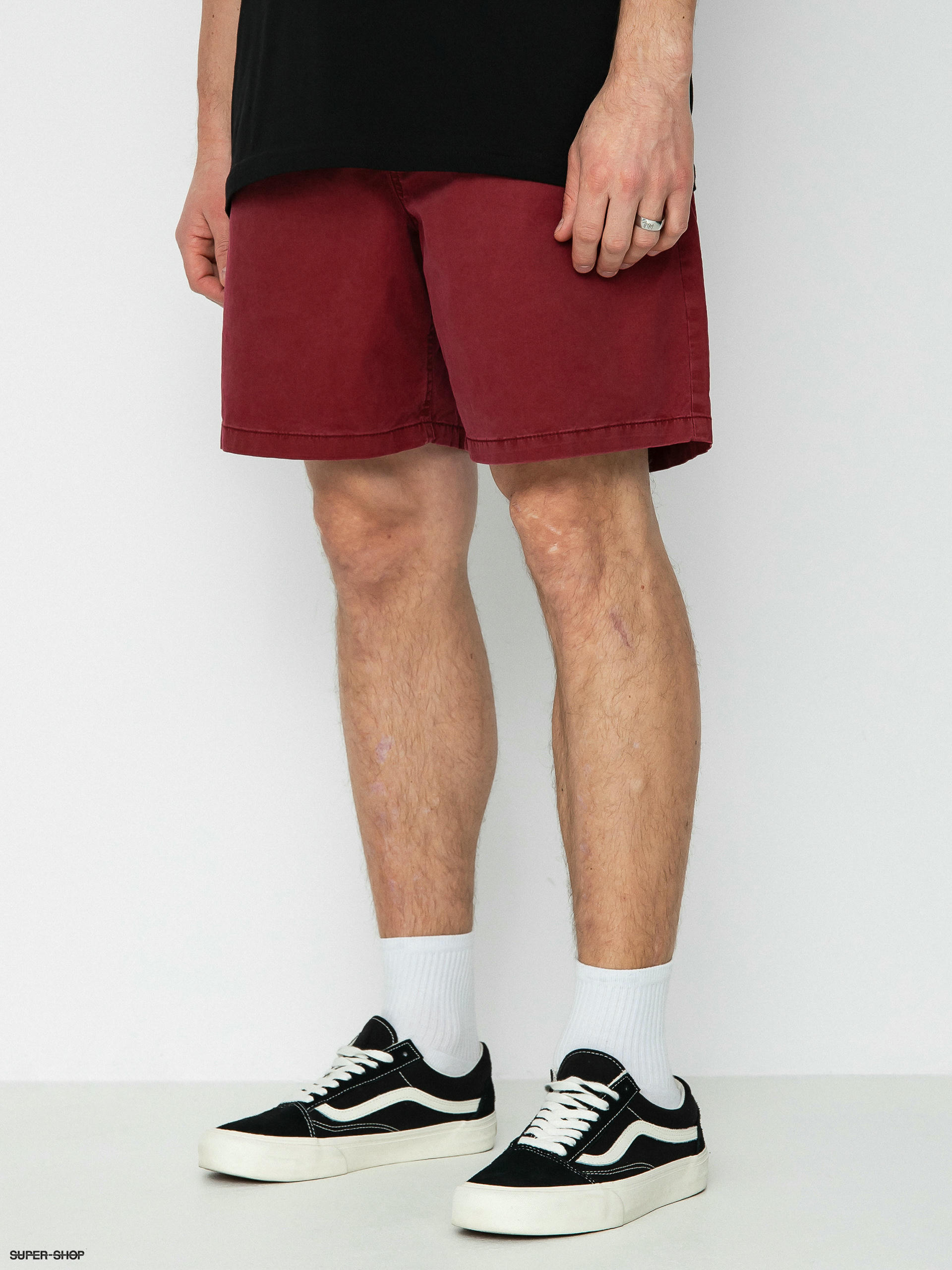 Red cheap vans shorts