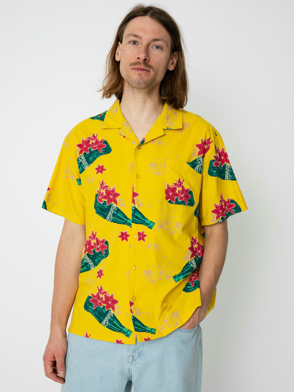 Brixton Coca-Cola Bunker Shirt (yellow)