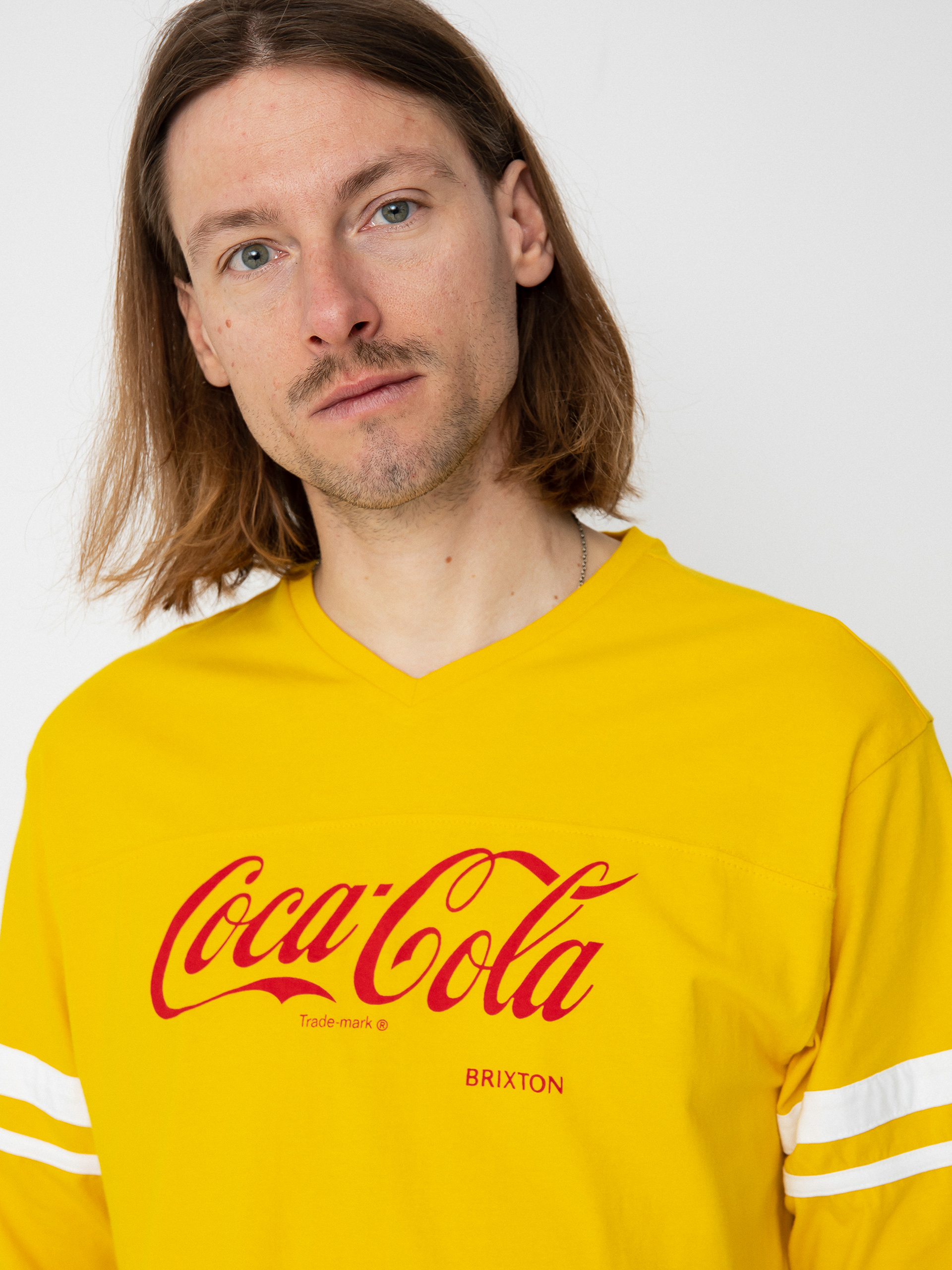 Brixton Coca-Cola Classic Football T-shirt (yellow)