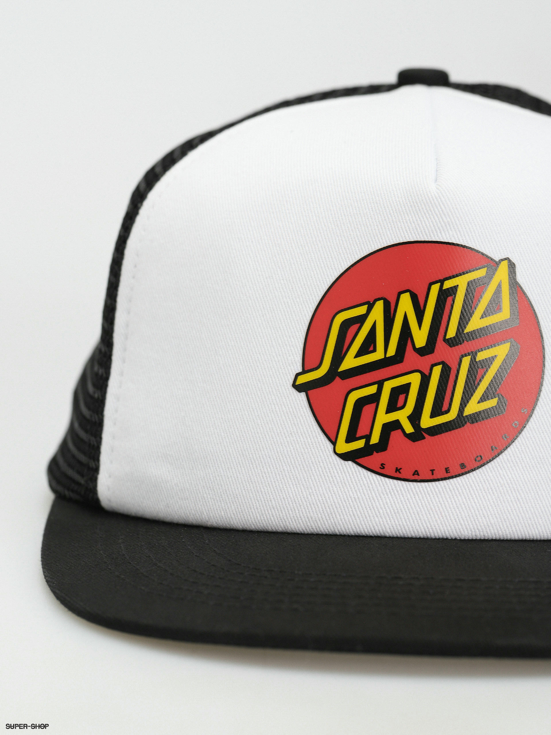Santa Cruz Classic Dot Mesh Cap (white/black)
