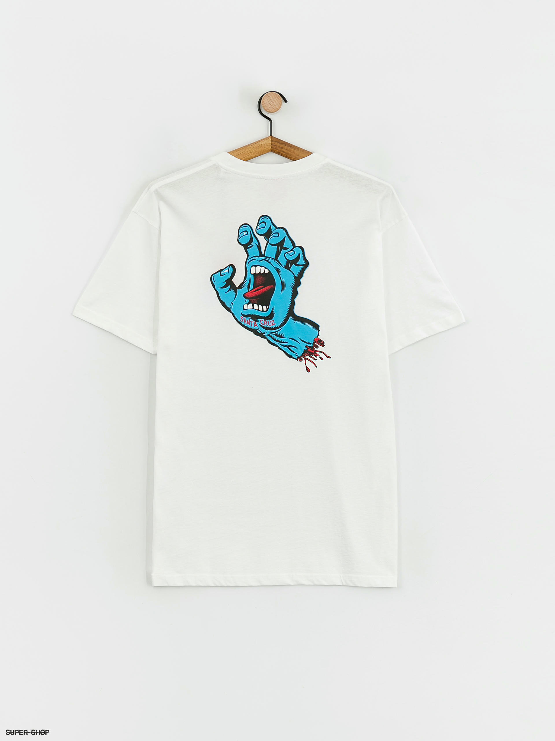 Santa Cruz Screaming Hand Chest T shirt white