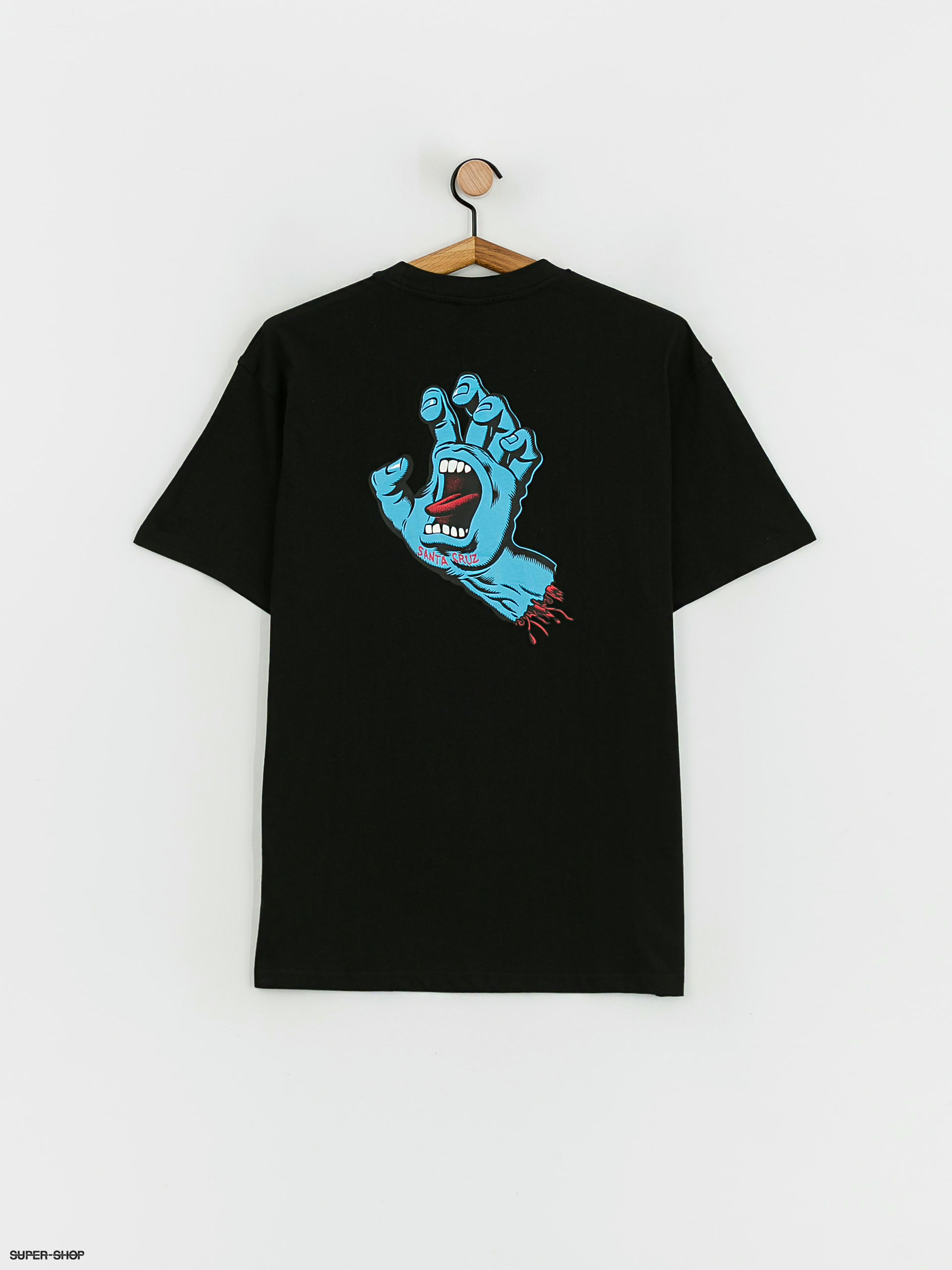 Santa Cruz Screaming Hand Chest T shirt black