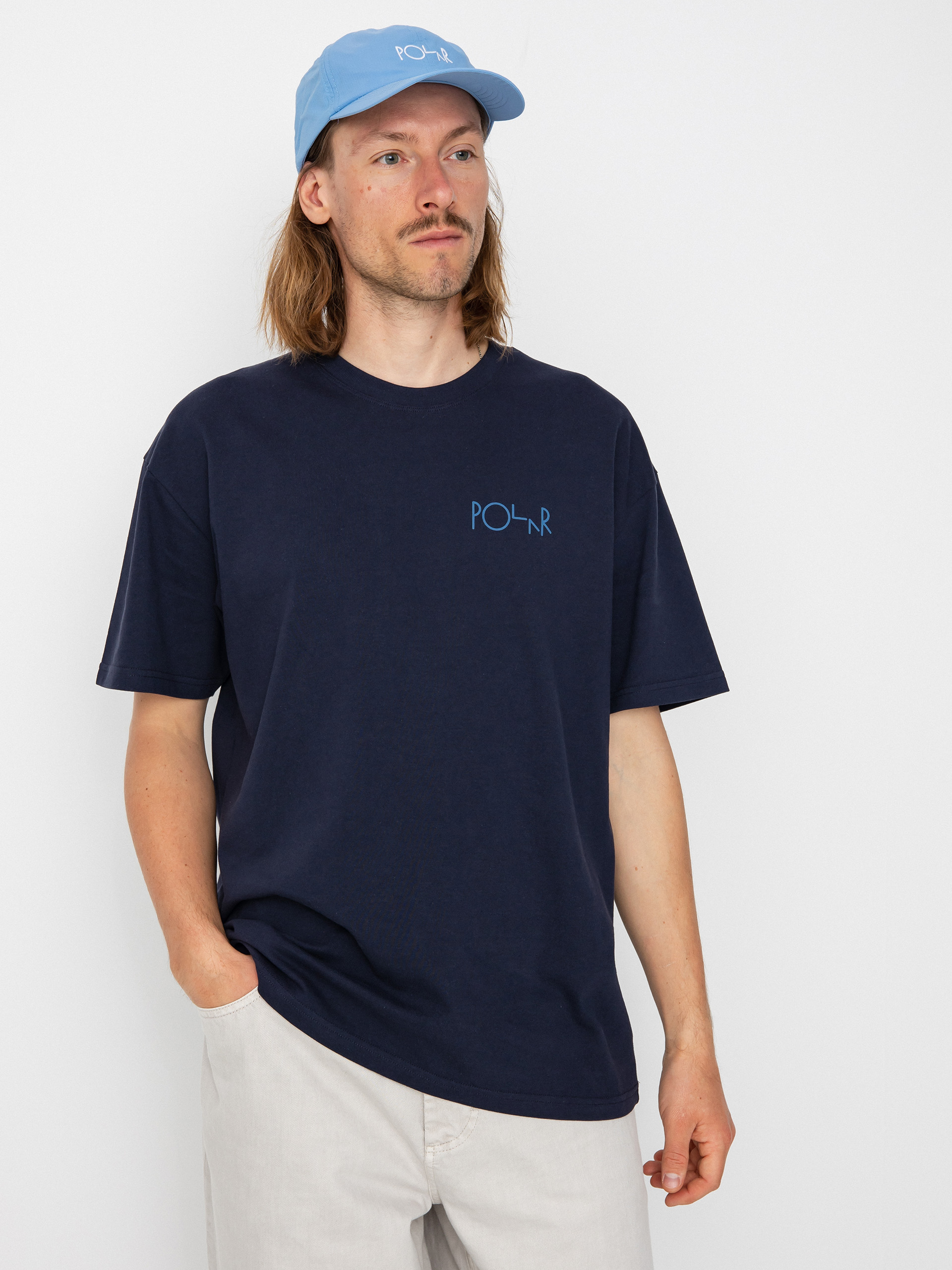 Polar Skate Stroke Logo T-shirt (navy/blue)