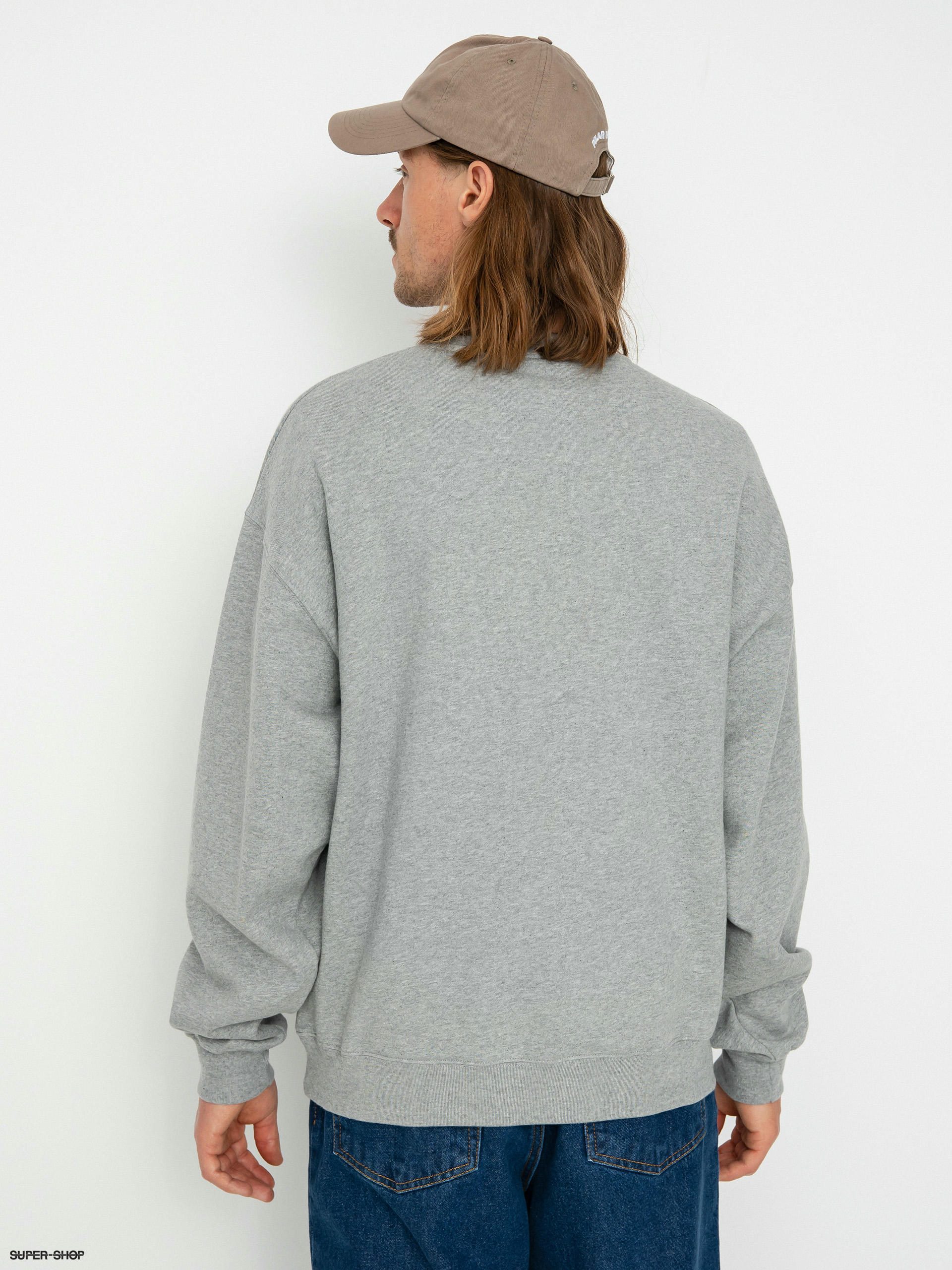 Polar Skate Surf Logo Crewneck Sweatshirt grey heather grey