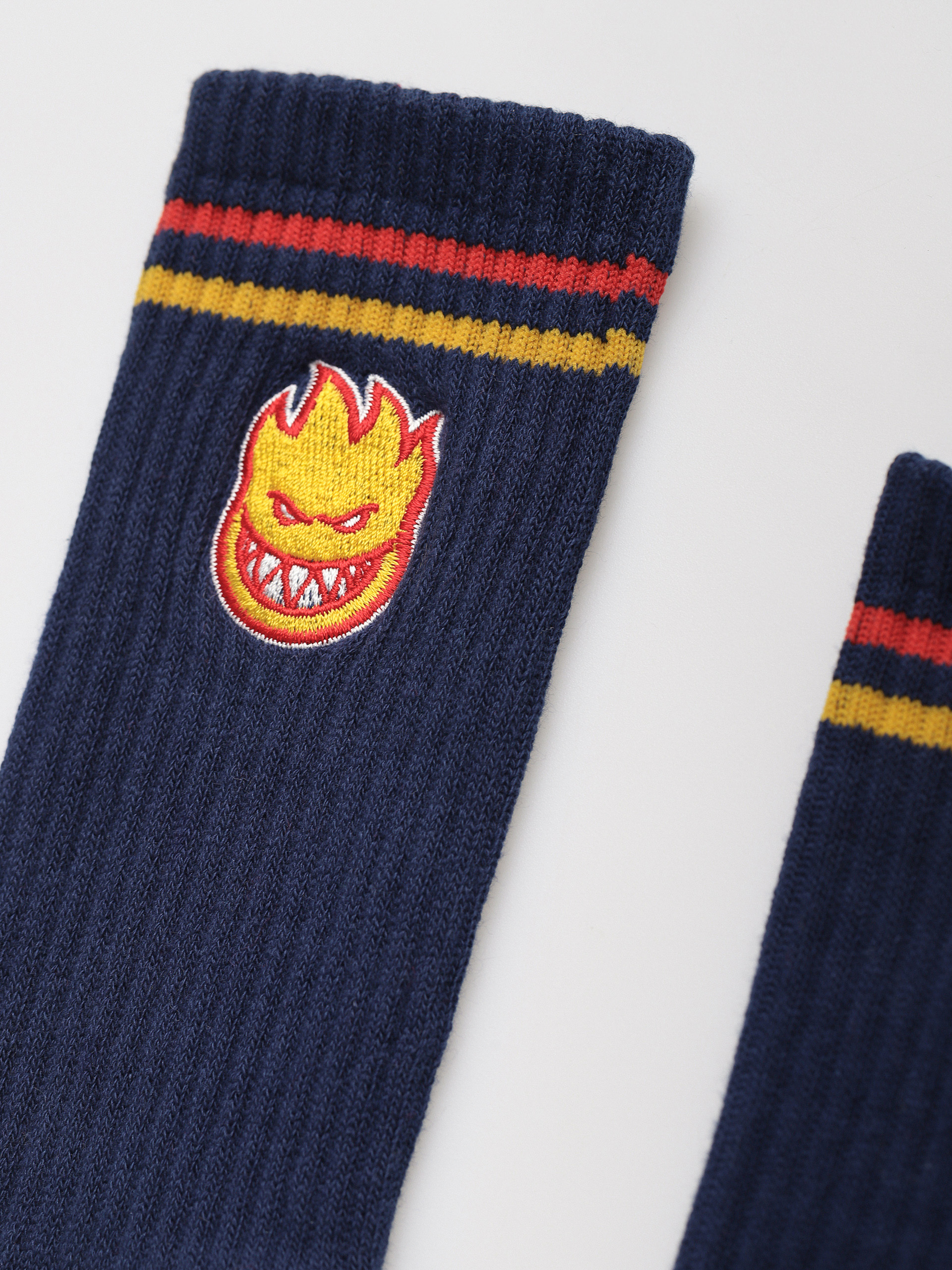 Spitfire Bighead Fill Emb Socks (navy/red/gold)