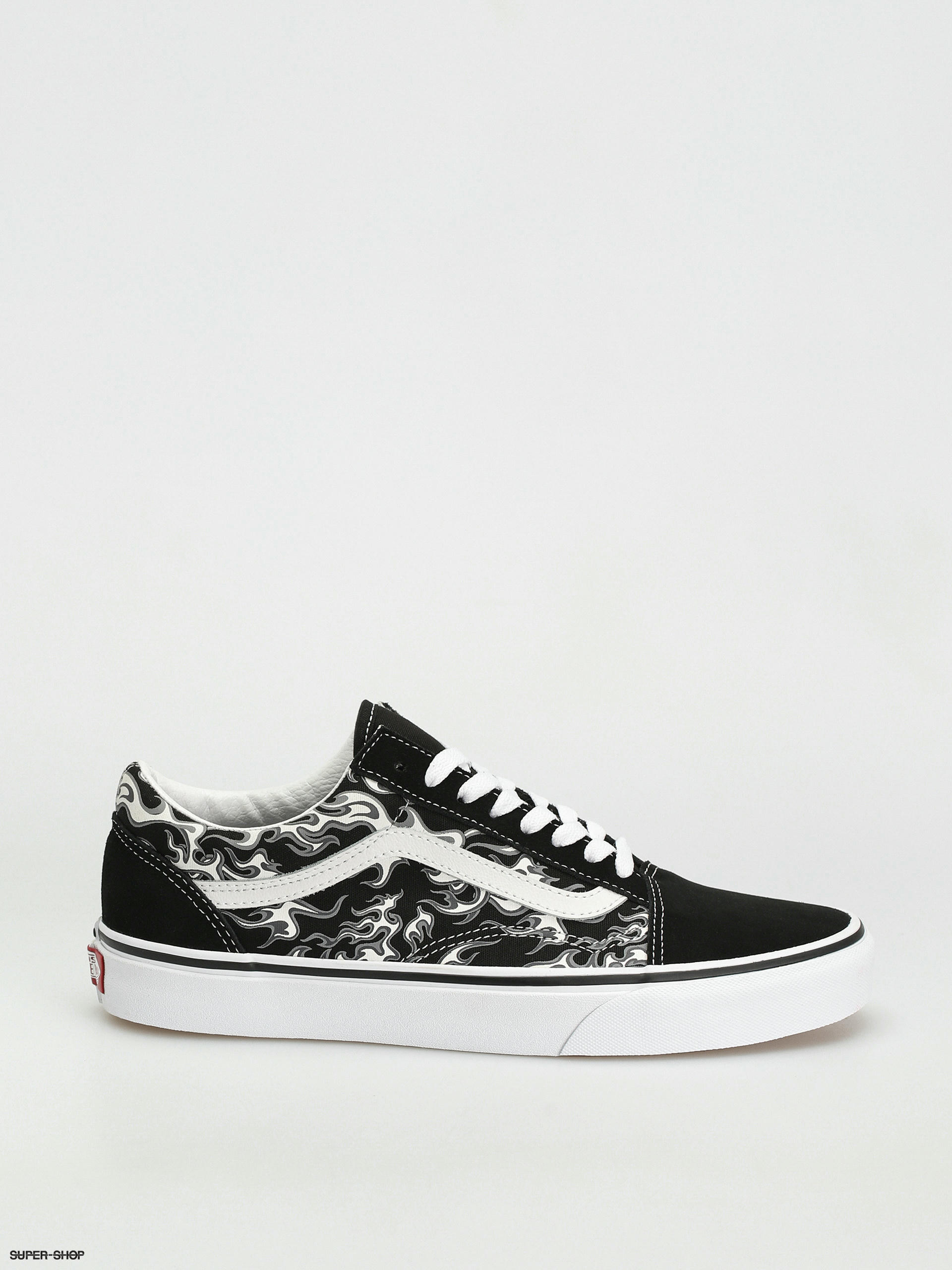 Vans Old Skool Shoes (flames black/true white)