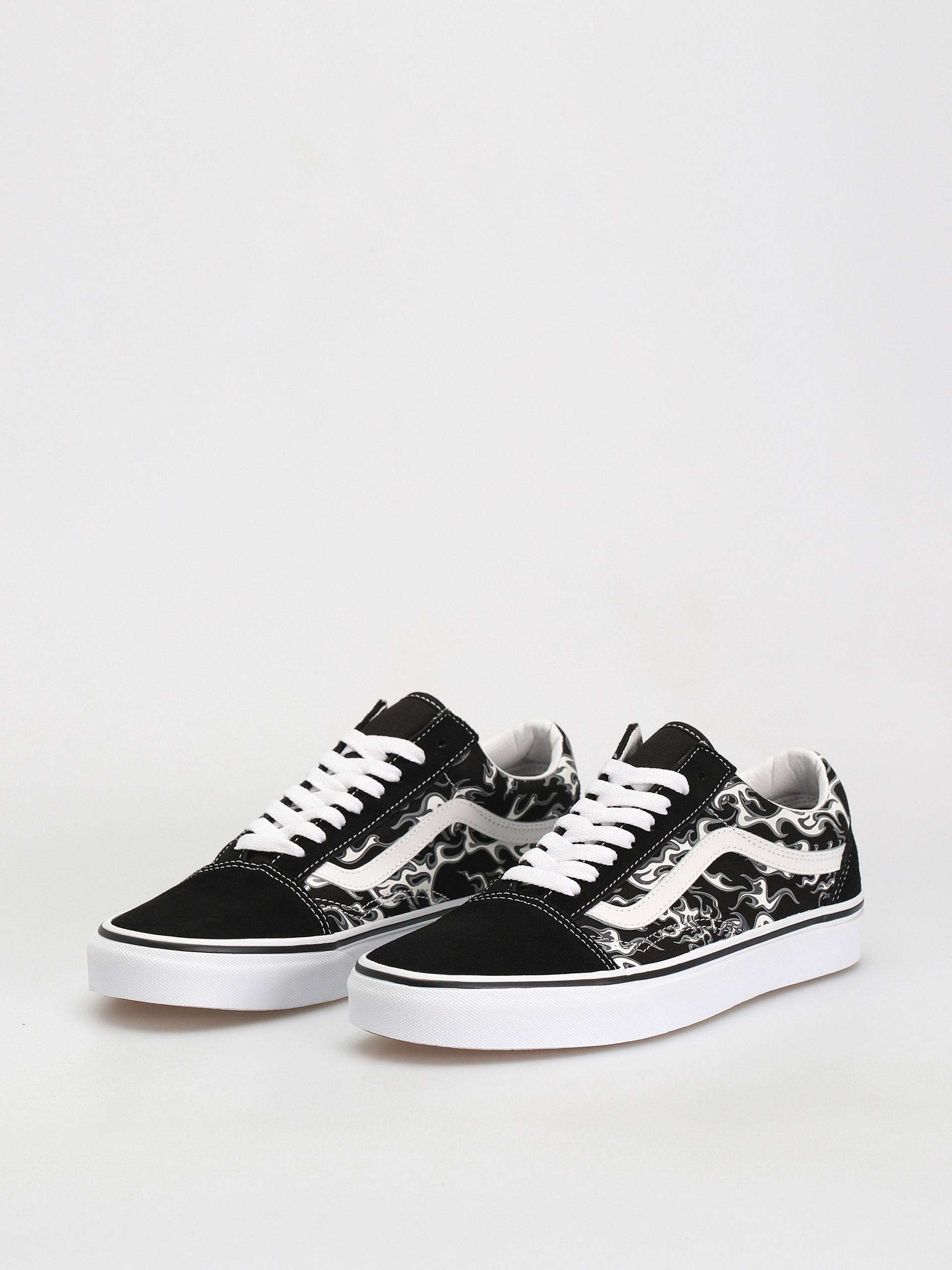 Vans Old Skool Shoes (flames black/true white)