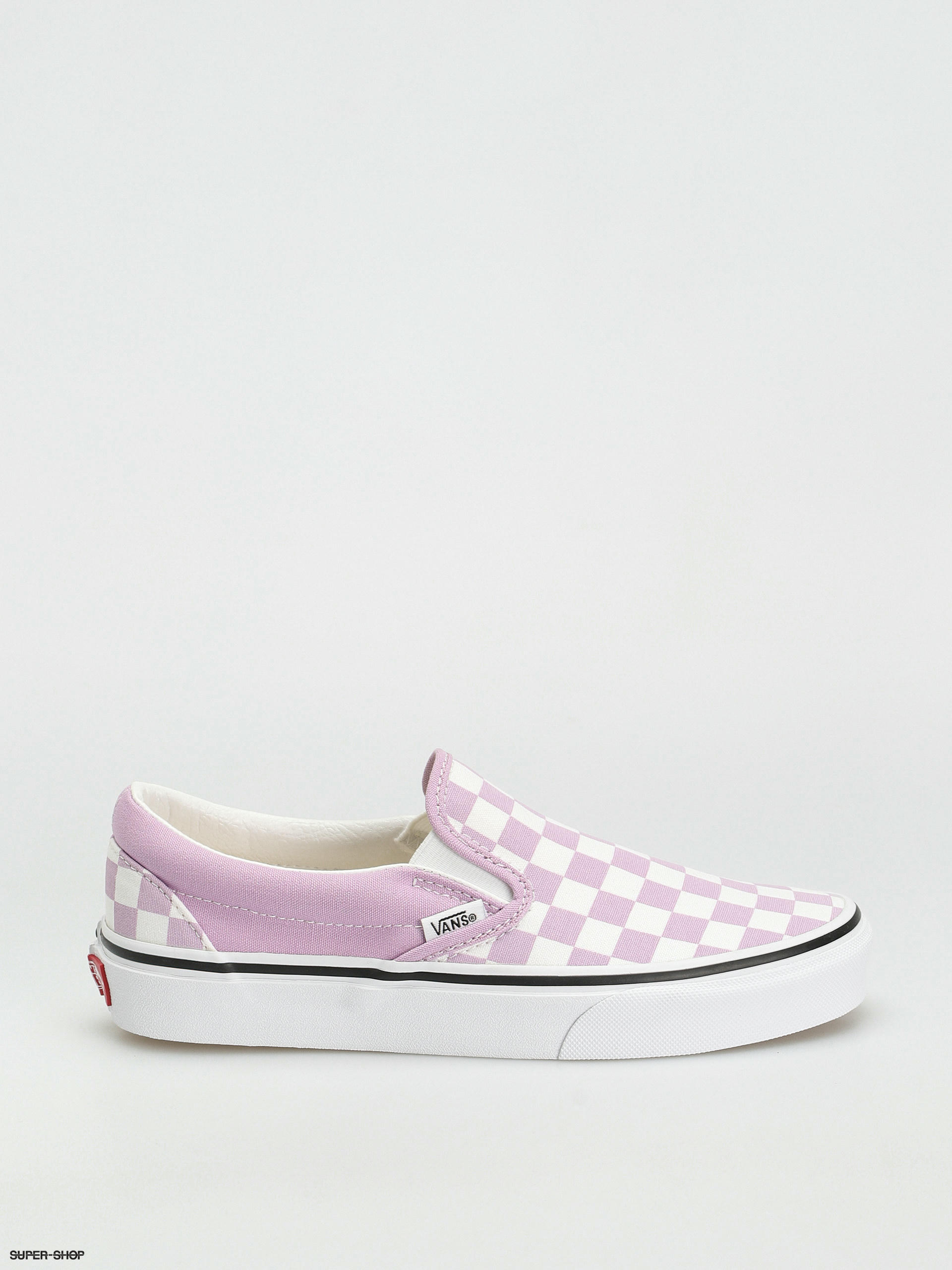 Light purple best sale checkered vans