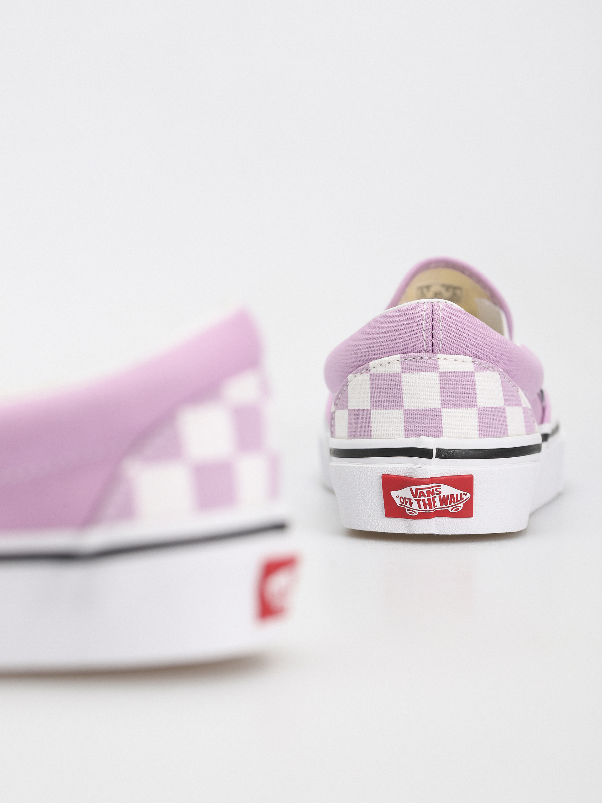 Vans Classic Slip On Shoes (color theory checkerboard lupine)