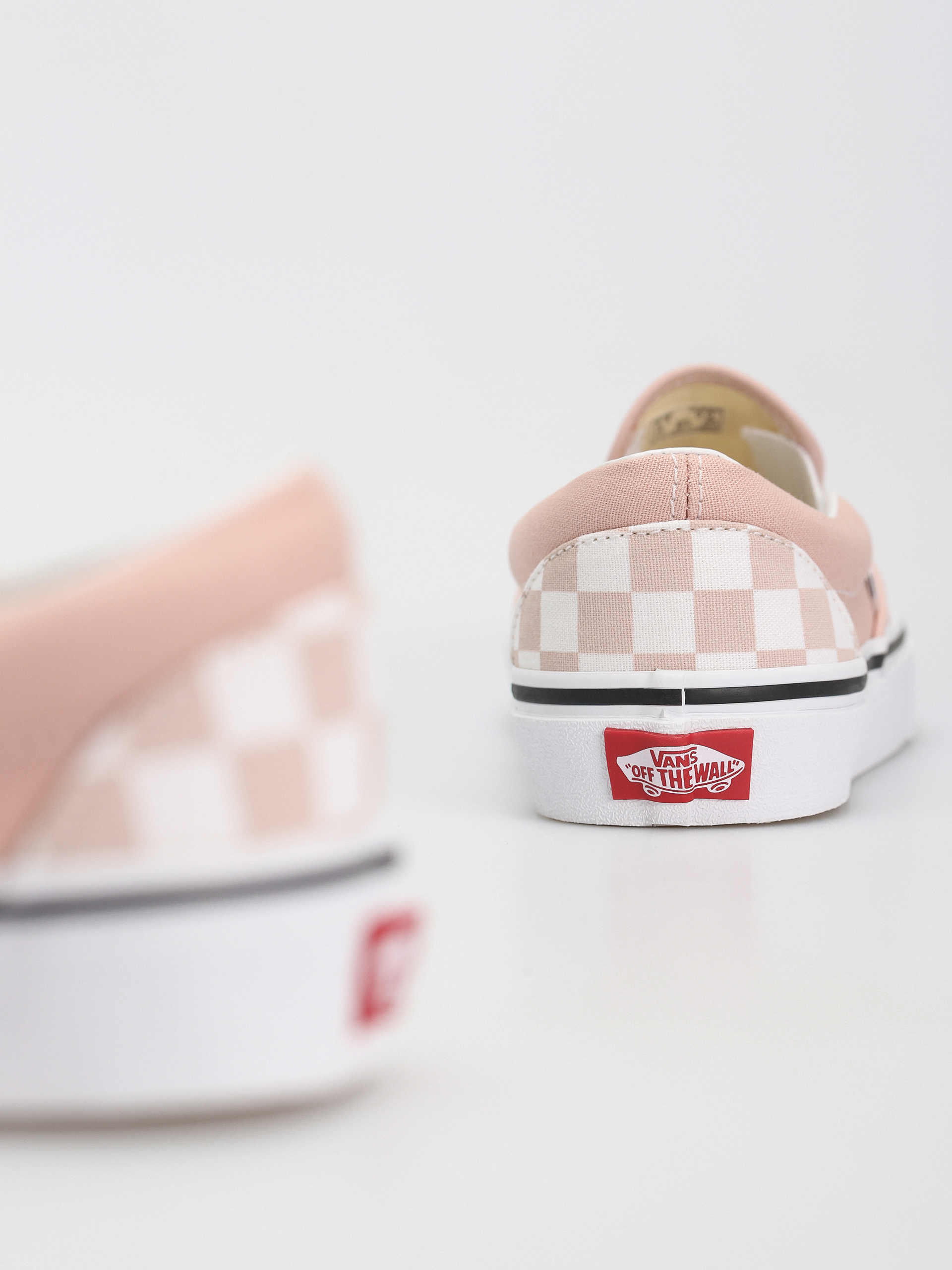 Vans Classic Slip On Shoes (color theory checkerboard rose smoke)