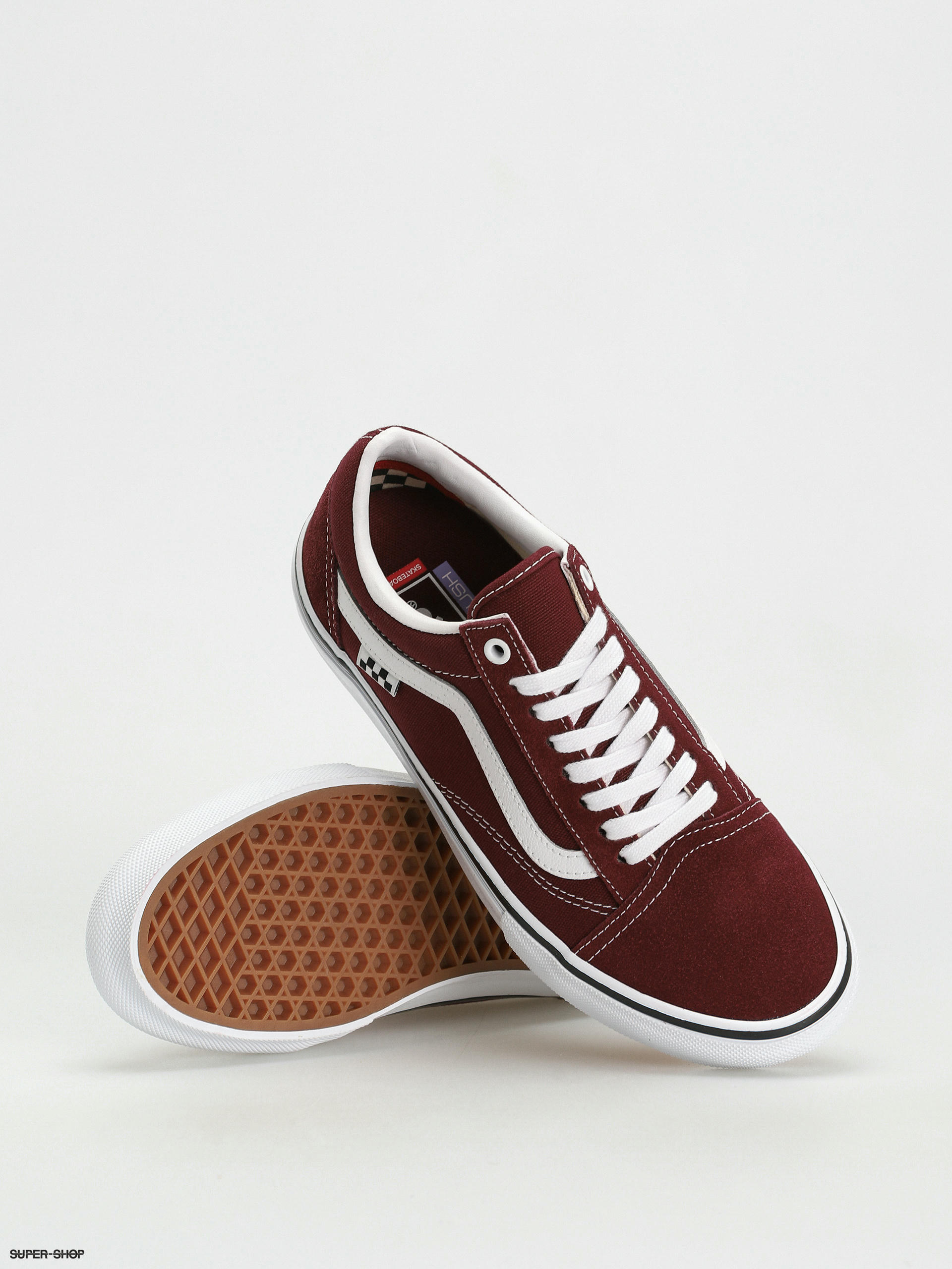 Vans Skate Old Skool Shoes burgundy port true white