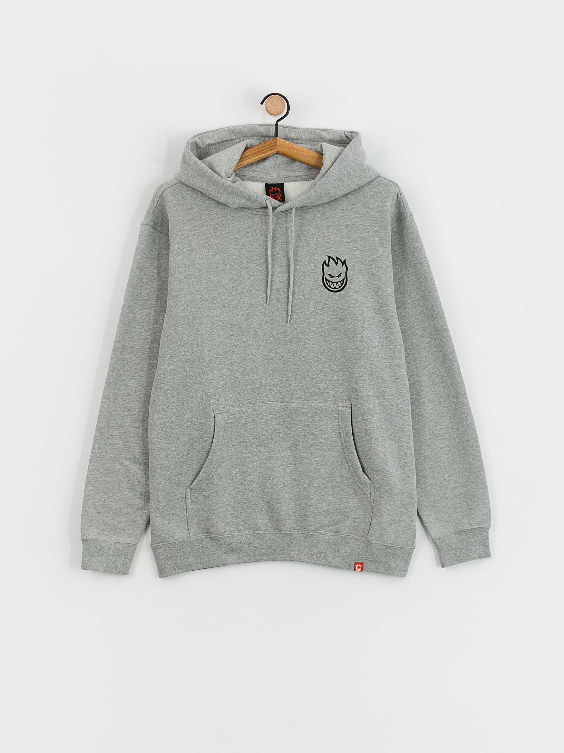 Spitfire Classic Vortex HD Hoodie (heather grey w/black print)