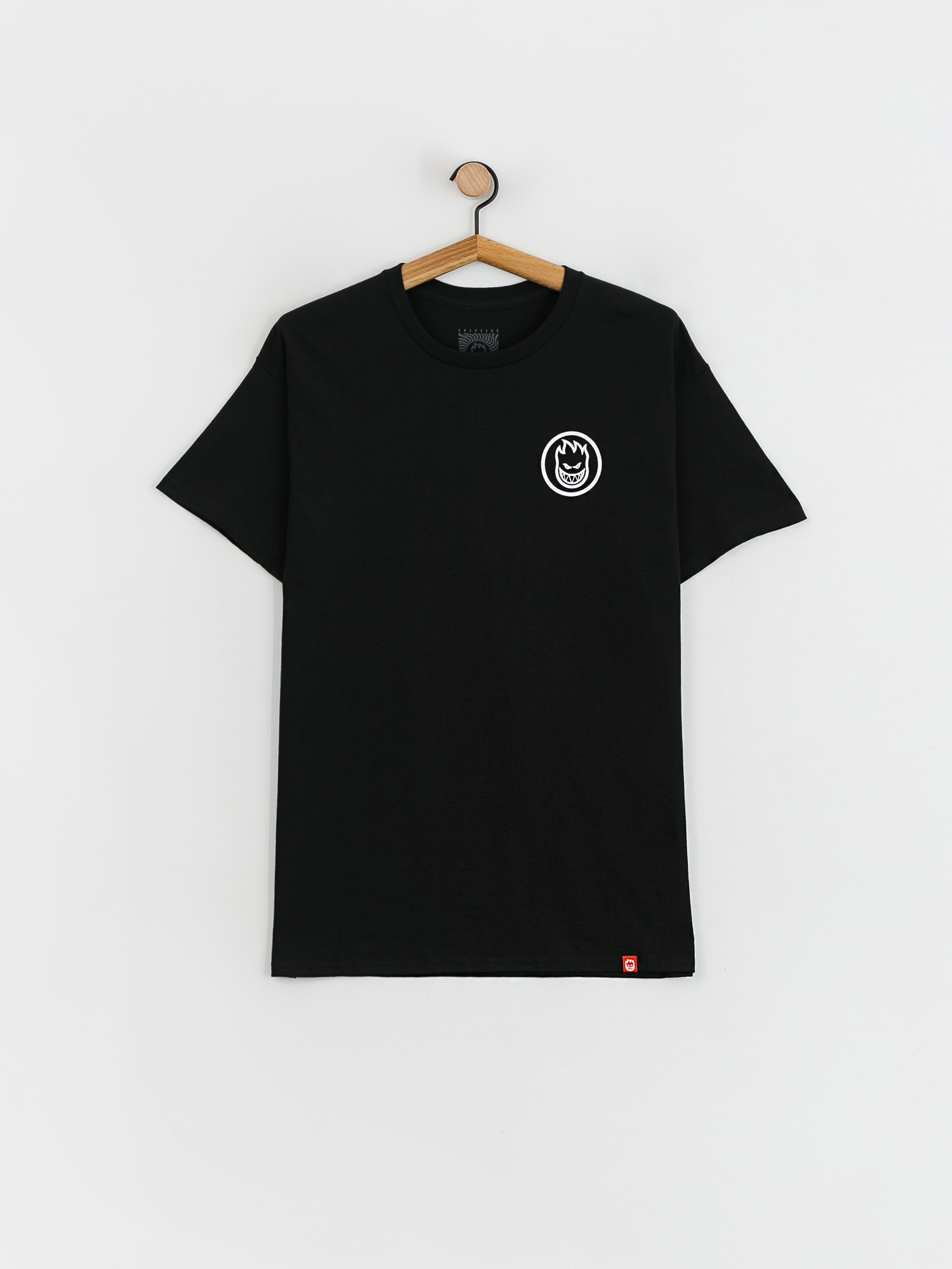 Spitfire Classic Swirl T-shirt (black w/white prints)