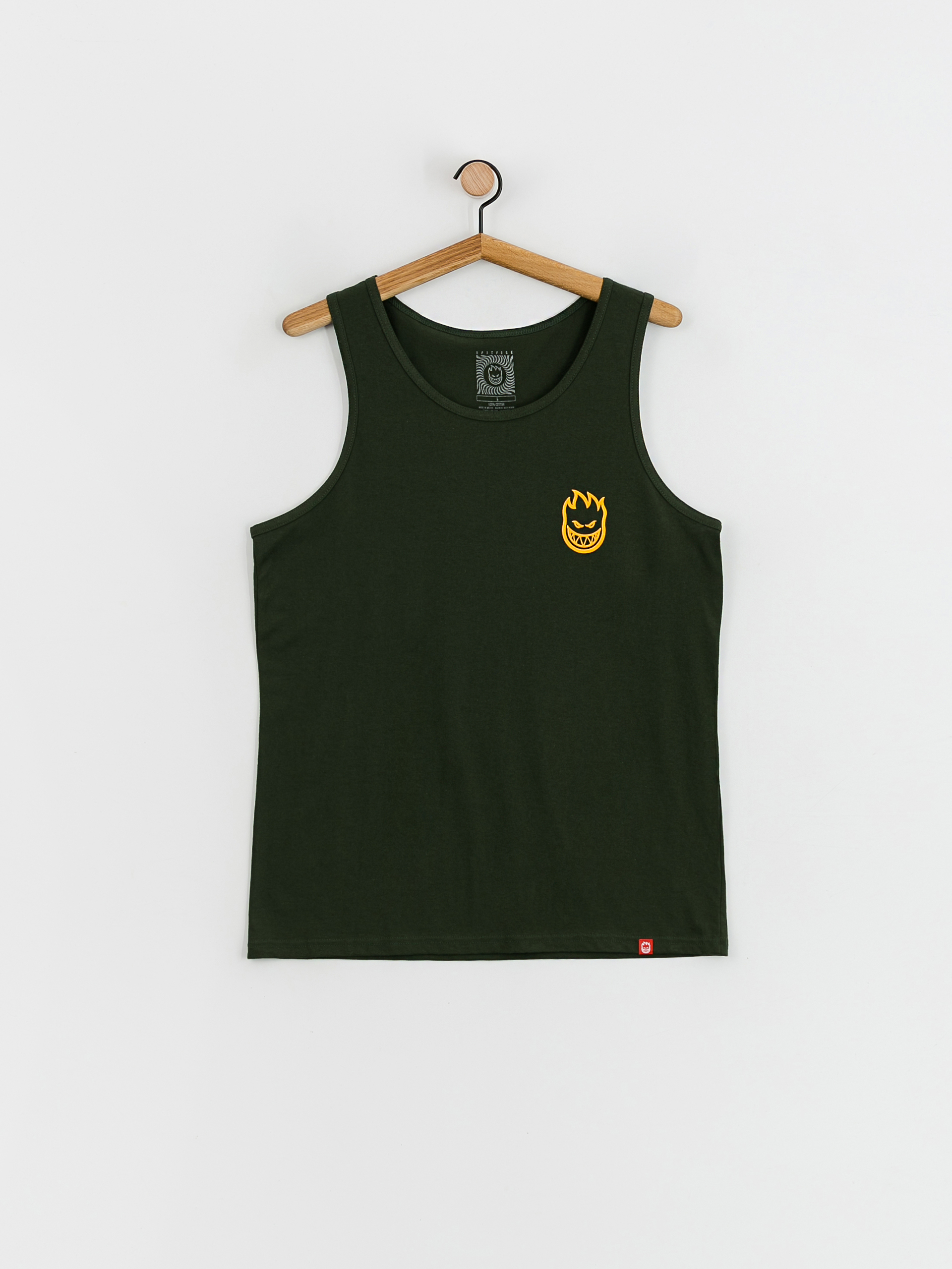 Spitfire Classic Vortex Tank top (forest green w/gold prints)