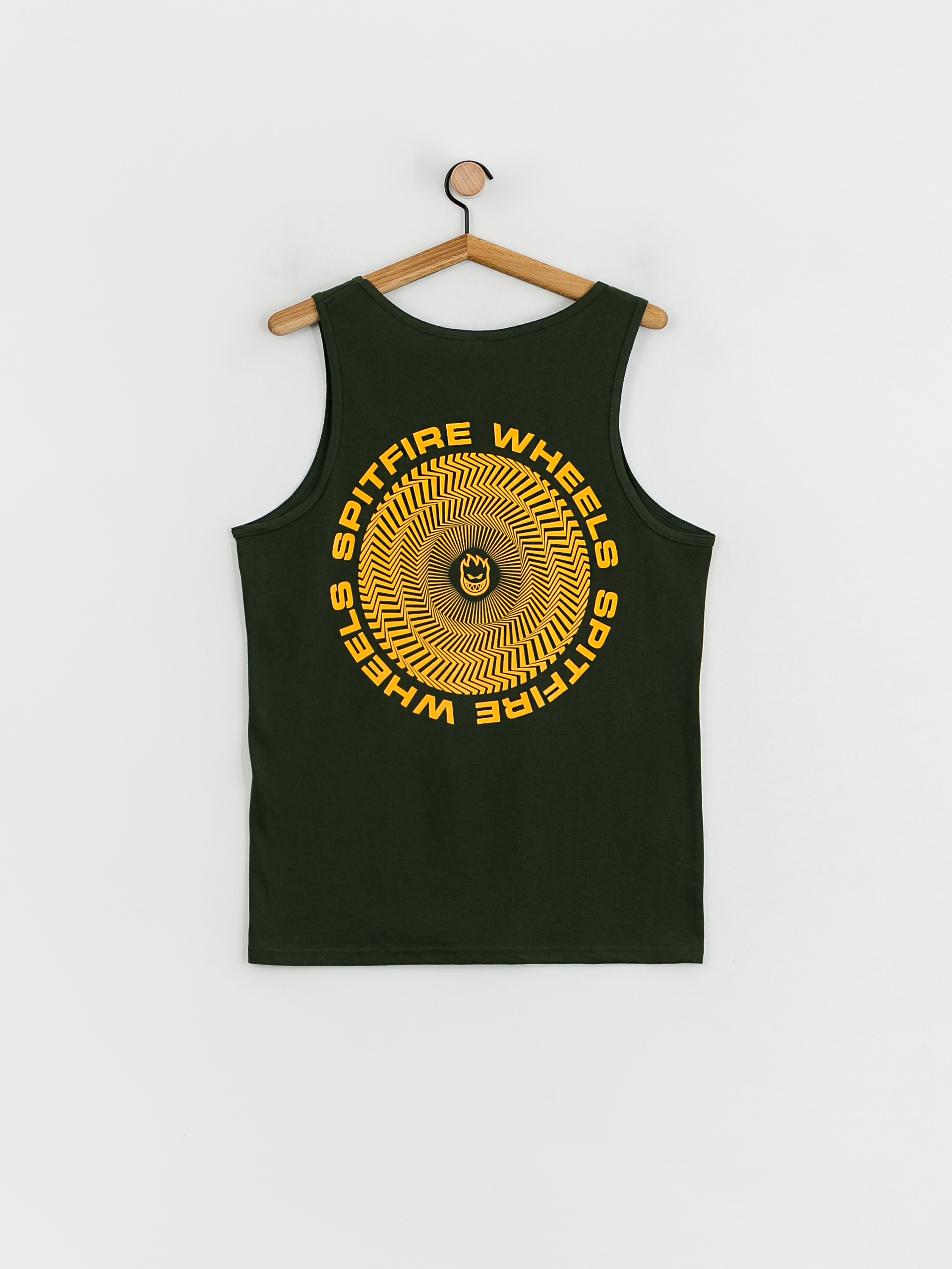 Spitfire Classic Vortex Tank top (forest green w/gold prints)