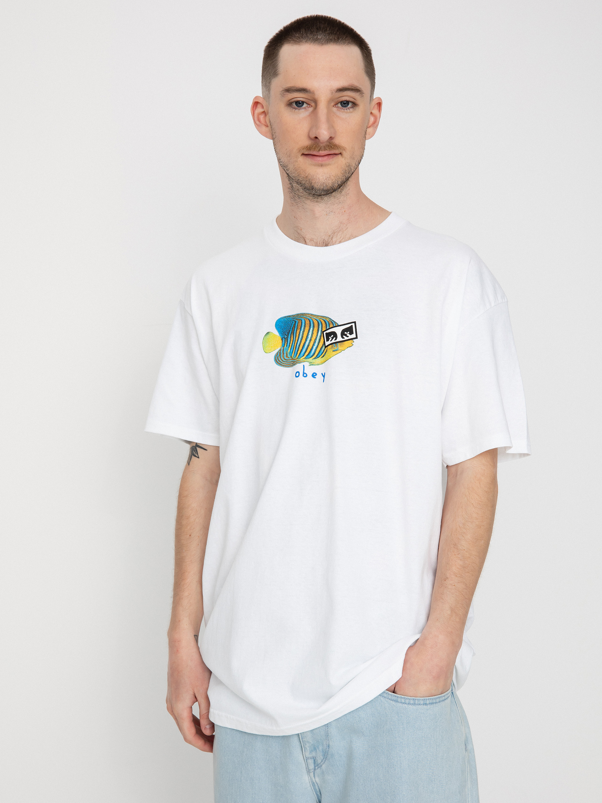 OBEY Tropical Fish T-shirt (white)