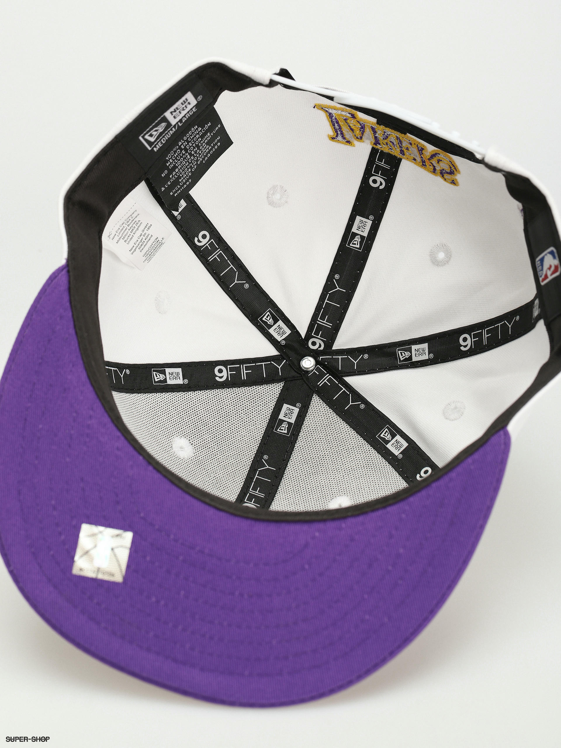 New Era White Crown Team 9Fifty Los Angeles Lakers Cap (white/purple)