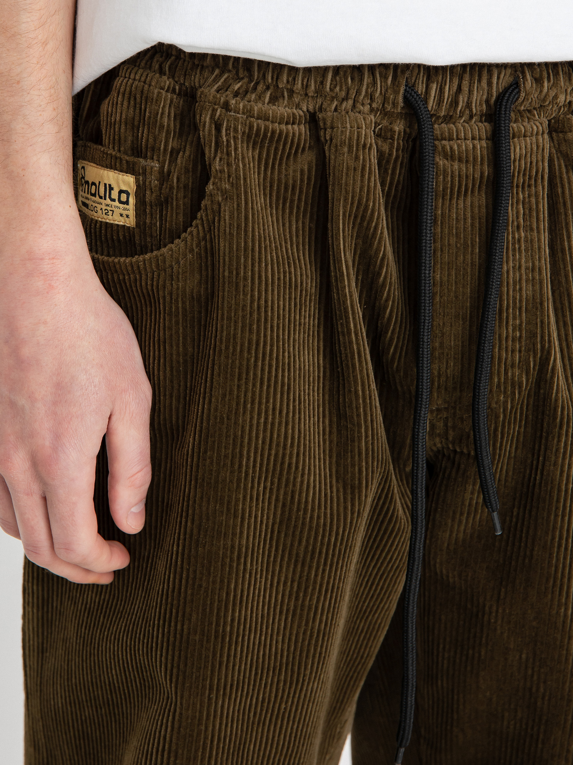 Malita Cord Log Elastic Pants (olive)