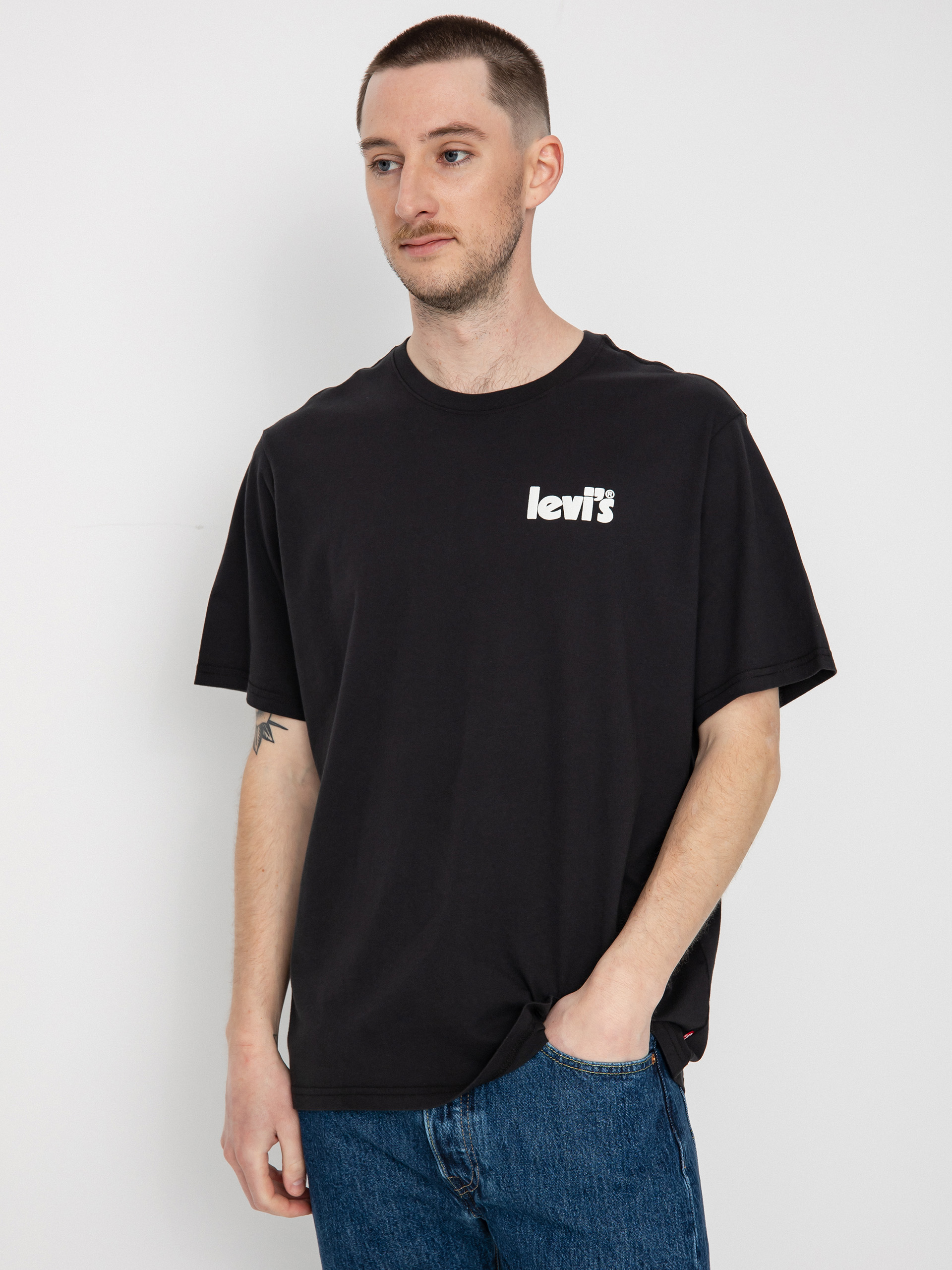 Levi's® Relaxed Fit Poster T-shirt (caviar graphic)