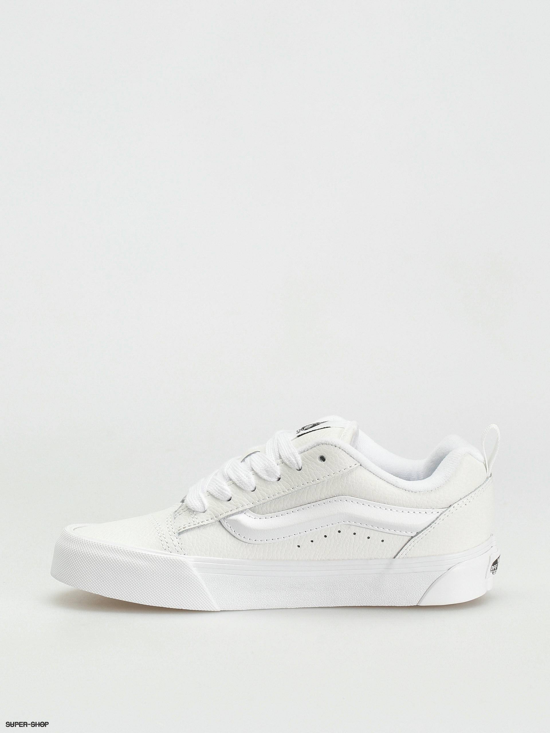 Vans leather sales white sneakers