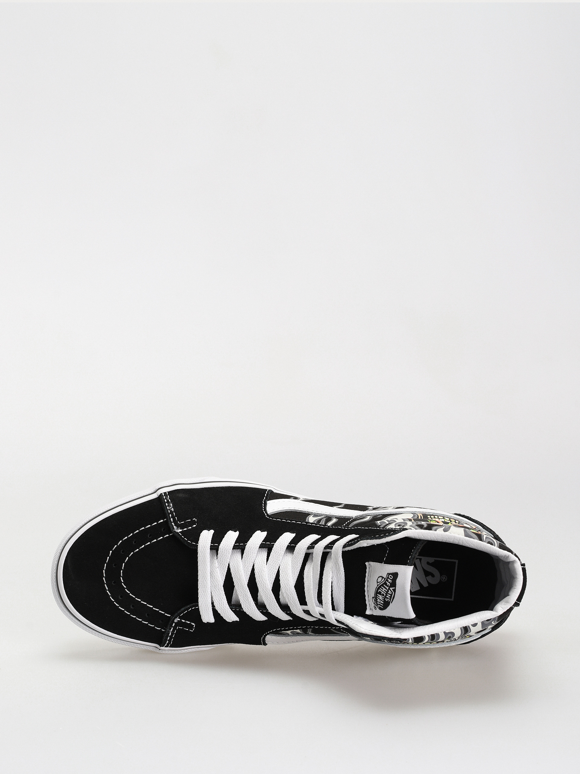 Vans Sk8 Hi Shoes (flame skull black/true white)