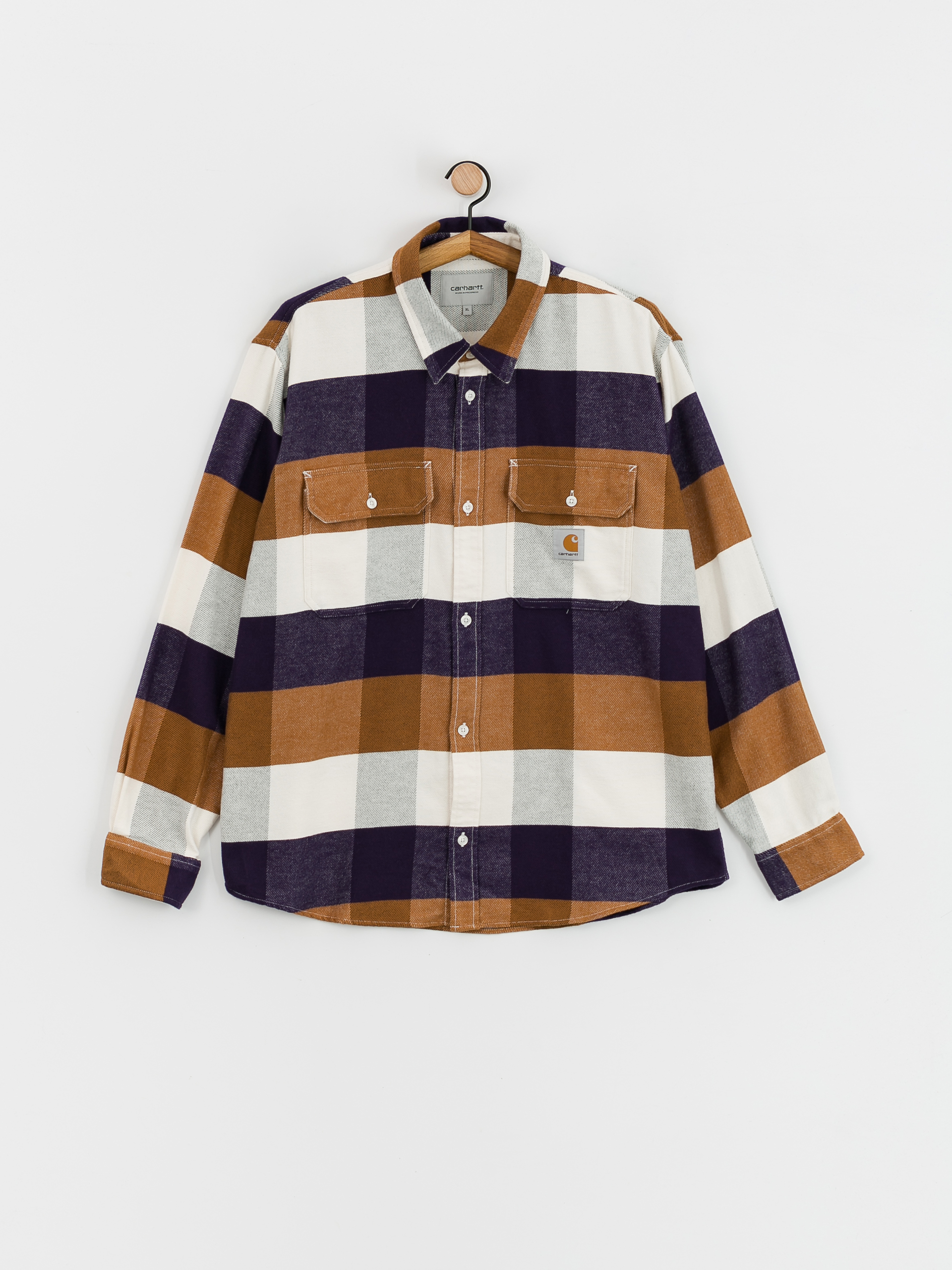 Carhartt WIP Lyman Shirt - brown (lyman check cassis)