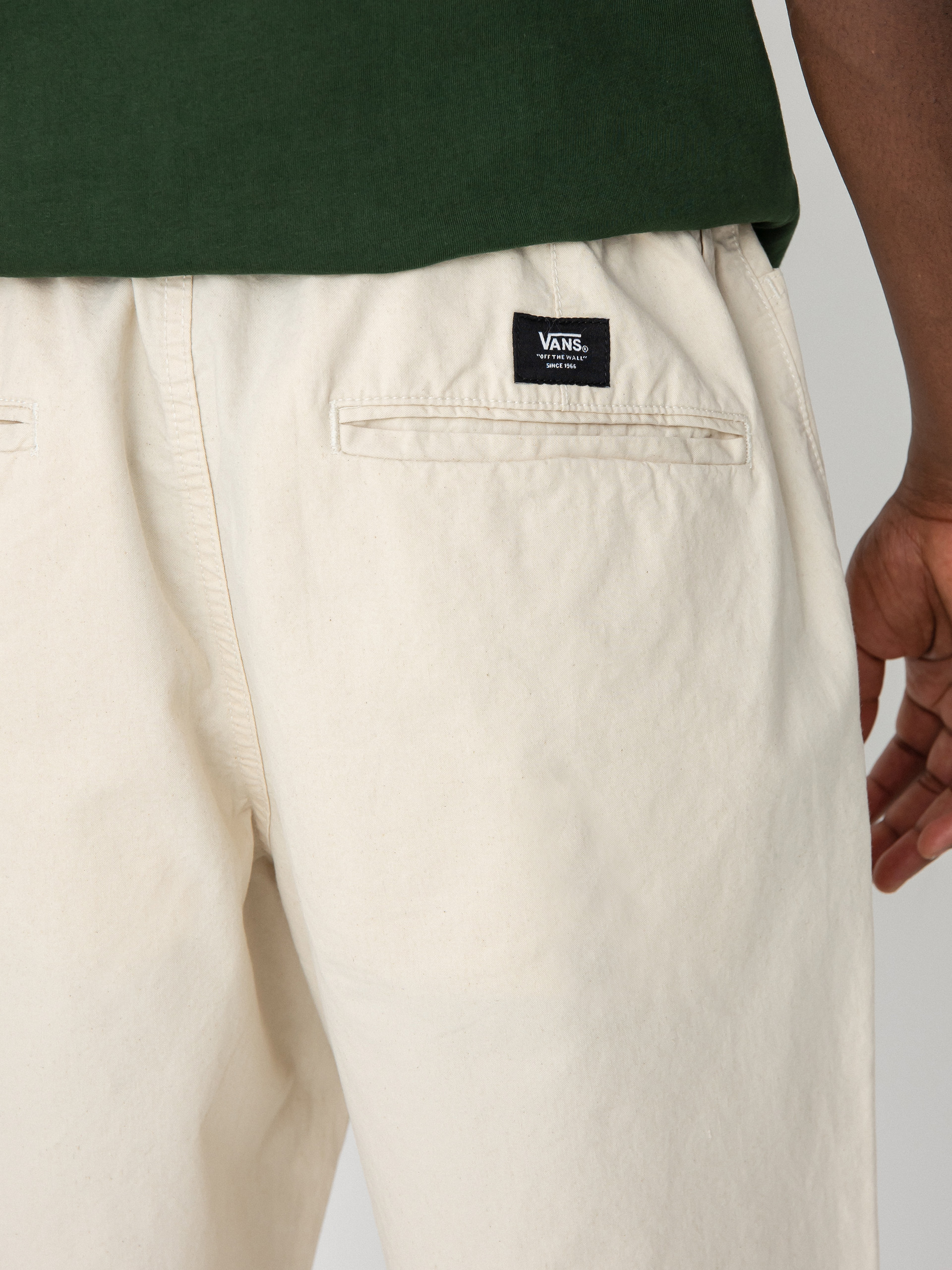 Vans Range Loose Cropped Elastic Waist Pants (natural cotton)