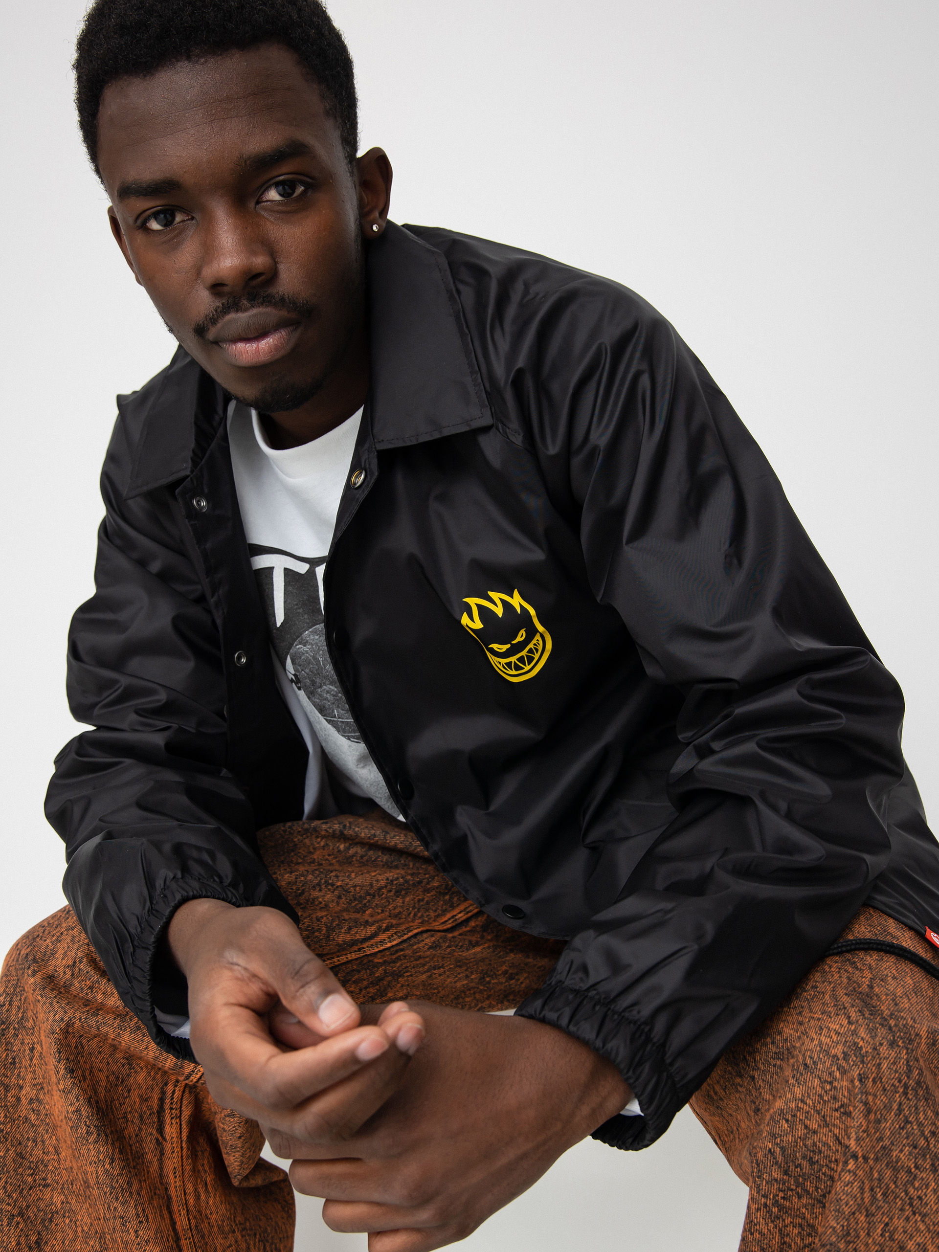 Spitfire Classic Vortex Jacke (black w/yellow prints)