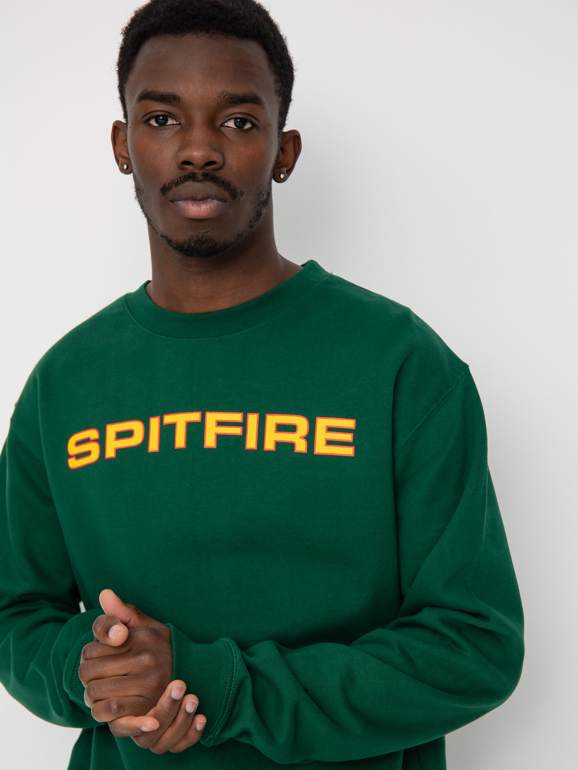 Spitfire Classic 87 Sweatshirt (dark green w/red & gold print)