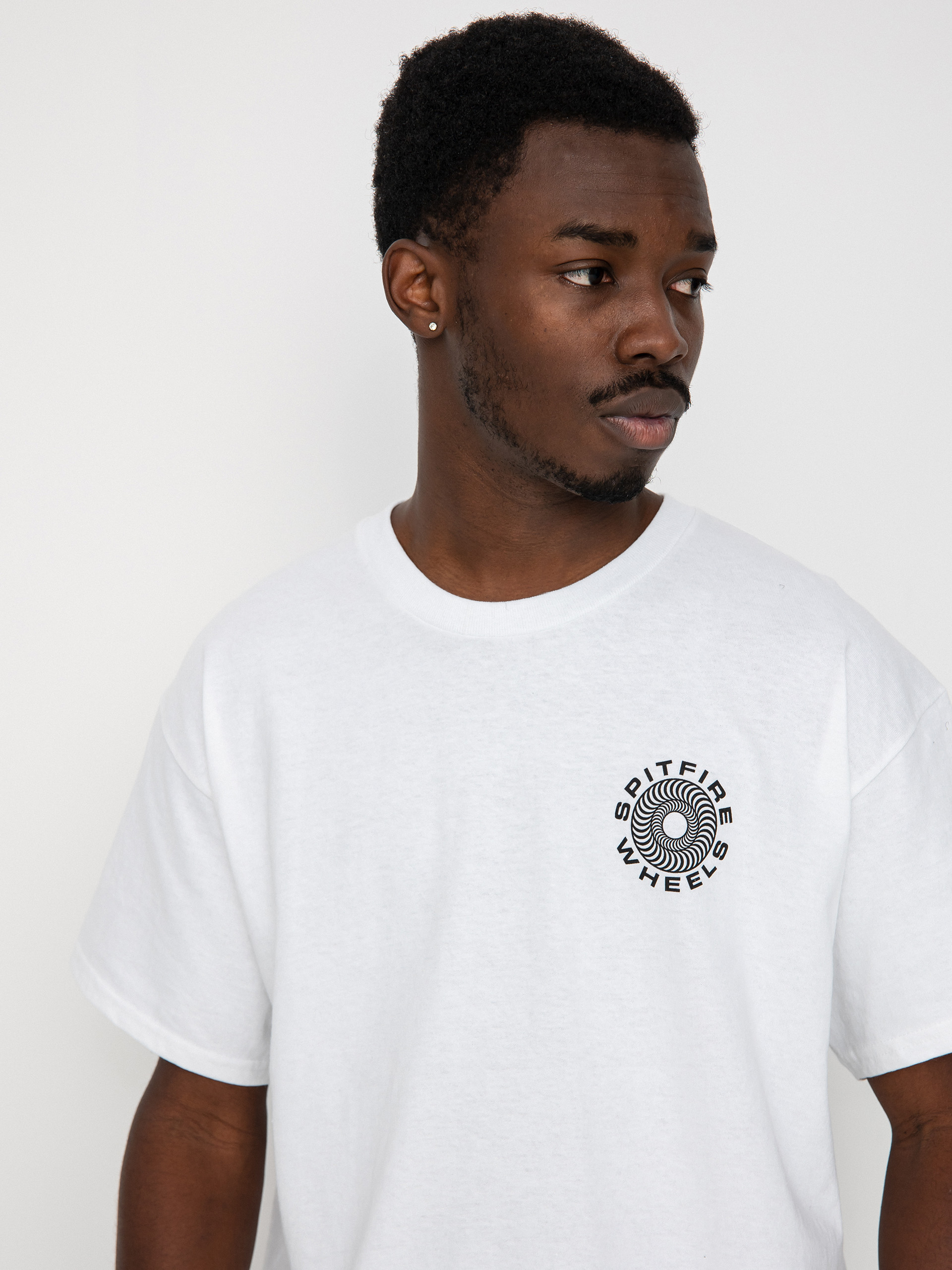 Spitfire Classic 87 Swirl T-Shirt (white w/black prints)