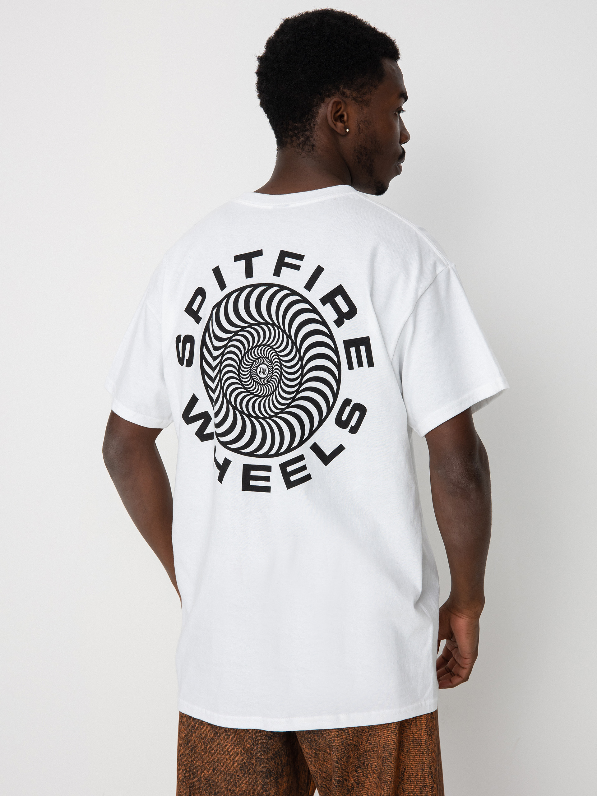 Spitfire Classic 87 Swirl T-shirt (white w/black prints) spitfire 87